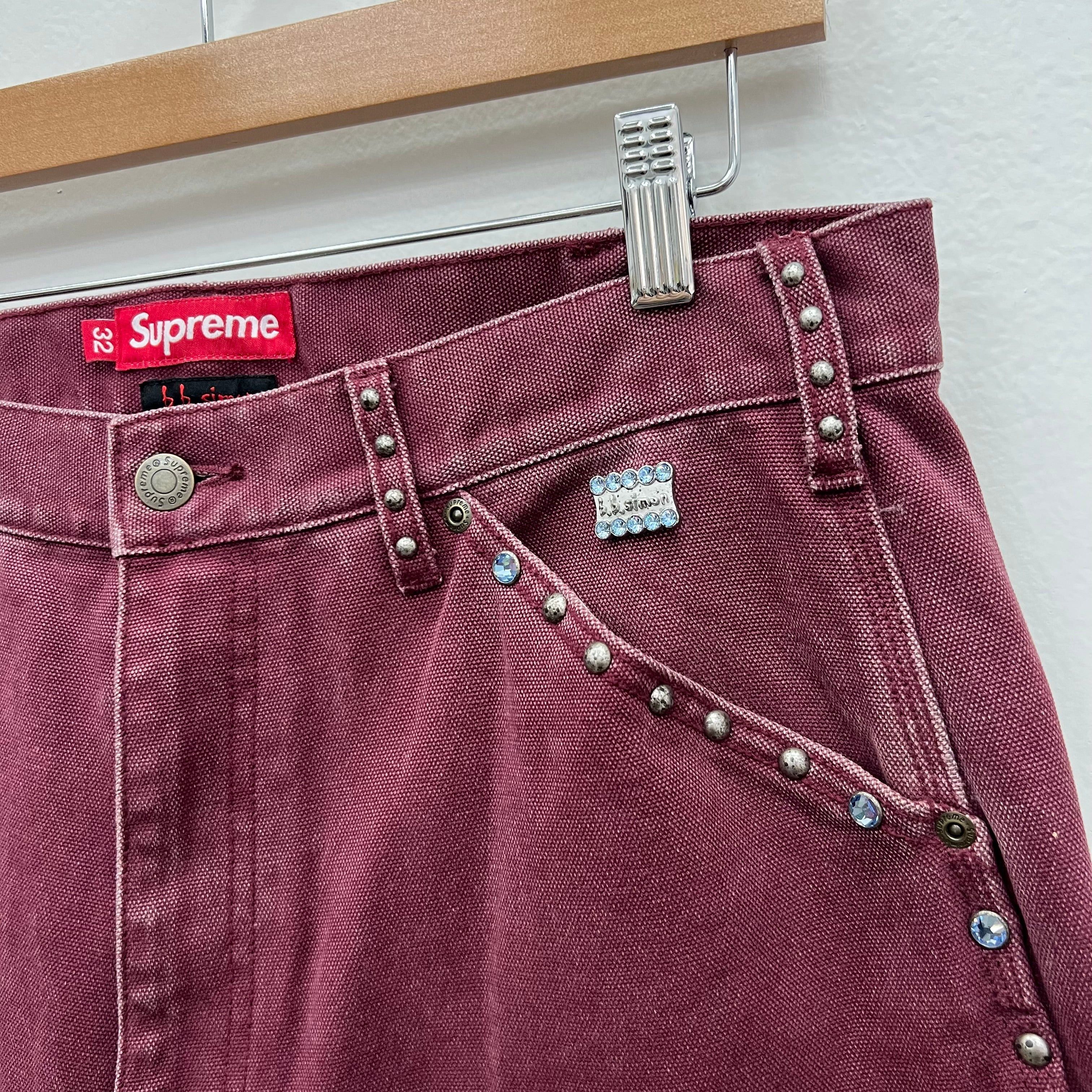 B.B. Simon × Supreme Supreme BB Simon Red Carpenter Pants - Size 32 Size US 32 / EU 48 - 4 Thumbnail