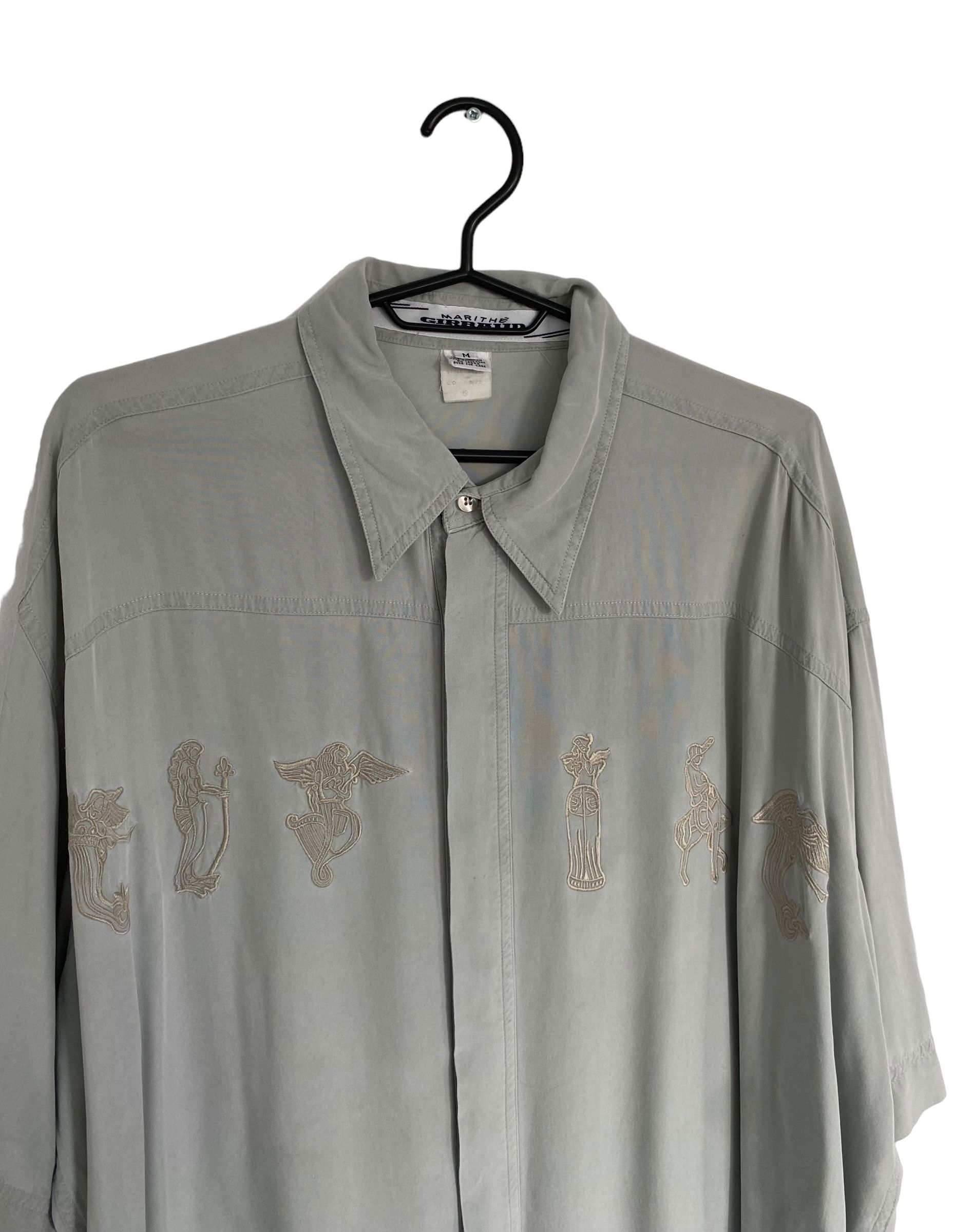 Marithe + Francois Girbaud × Vintage 90s' Marithe Francois Girbaud embroiered viscoze shirt Size US M / EU 48-50 / 2 - 3 Thumbnail