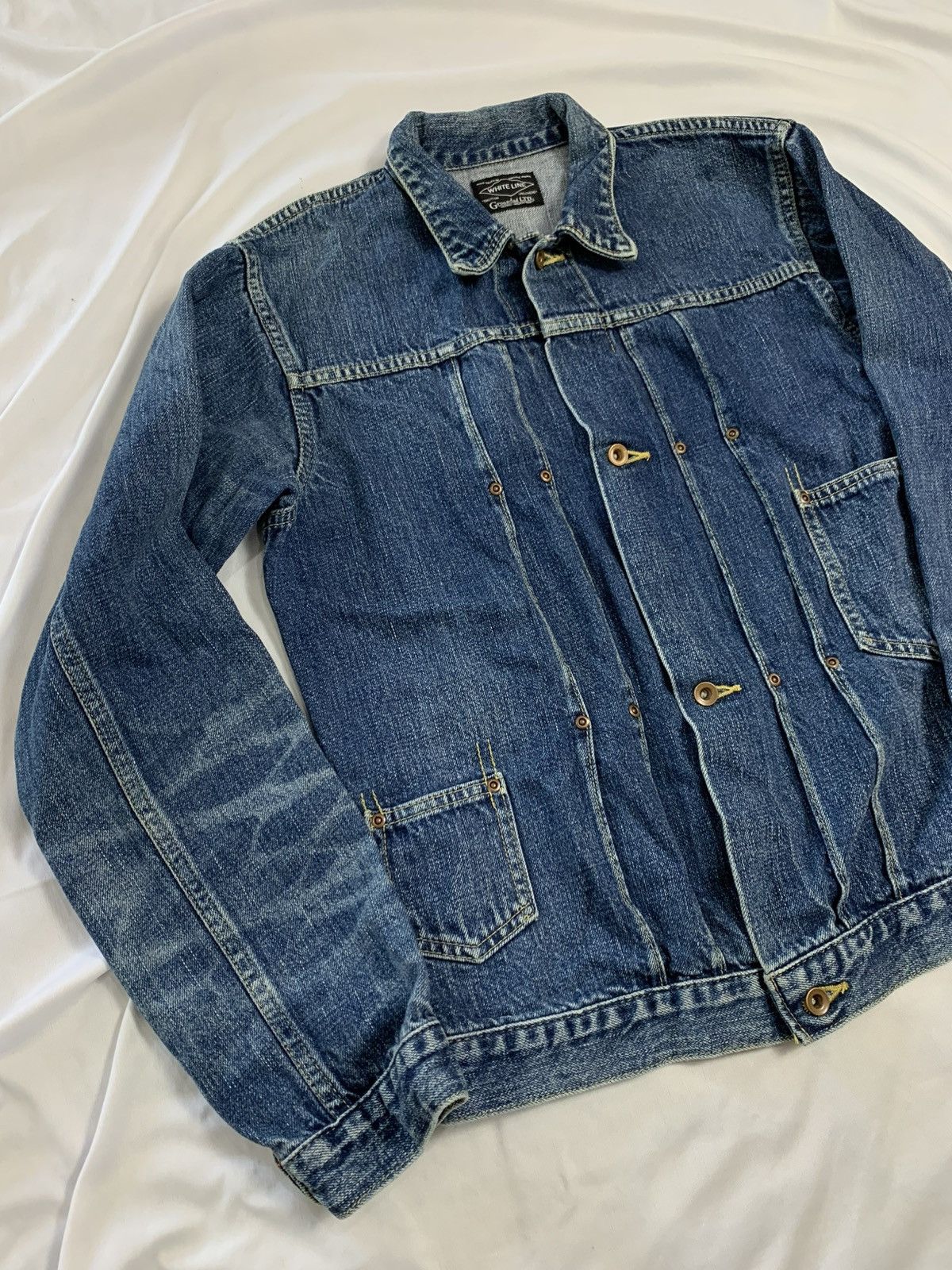 Japanese Brand Type 1 jdenim acket selvedge japan grounded white line Size US M / EU 48-50 / 2 - 5 Thumbnail