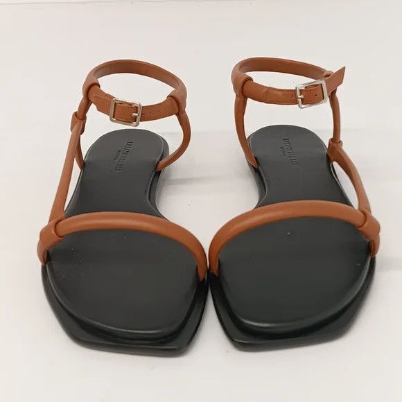 Lafayette 148 LAFAYETTE148 Copper Calfskin Leather City Sandals - US8.5 Size US 8.5 / IT 38.5 - 4 Thumbnail