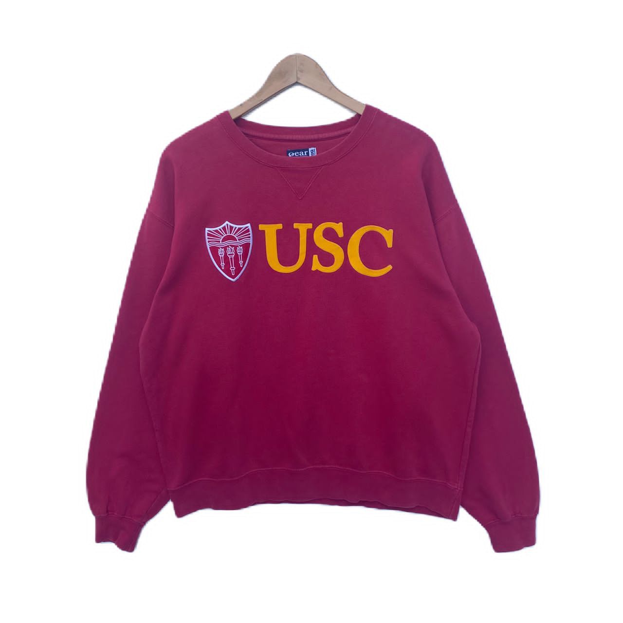 UNIVERSITY SOUTH CAROLINA SWEATSHIRT LARGE PULLOVER DARK RED