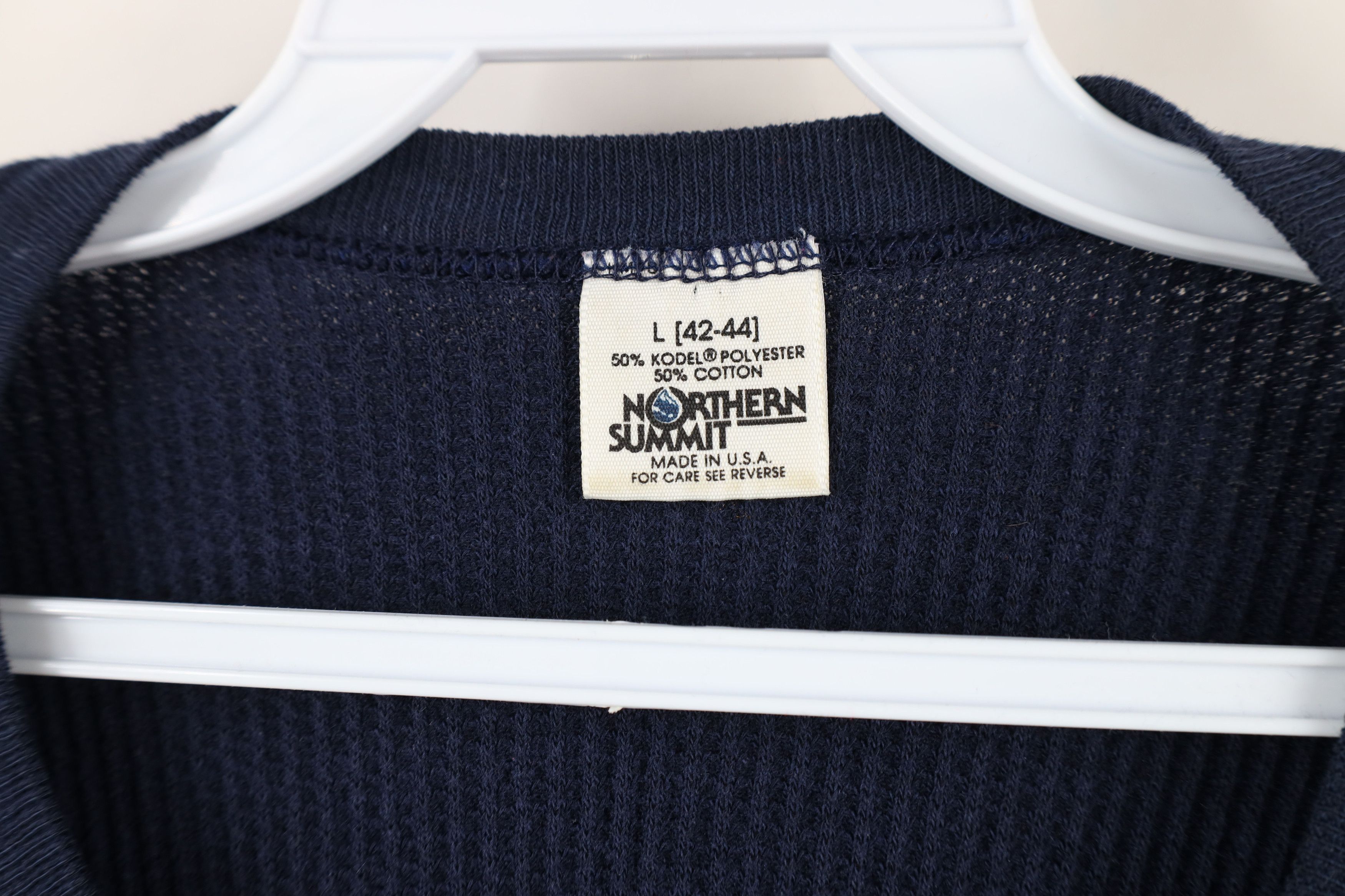 Vintage Vintage 90s Streetwear Waffle Knit Long Sleeve T-Shirt US Size US L / EU 52-54 / 3 - 7 Thumbnail