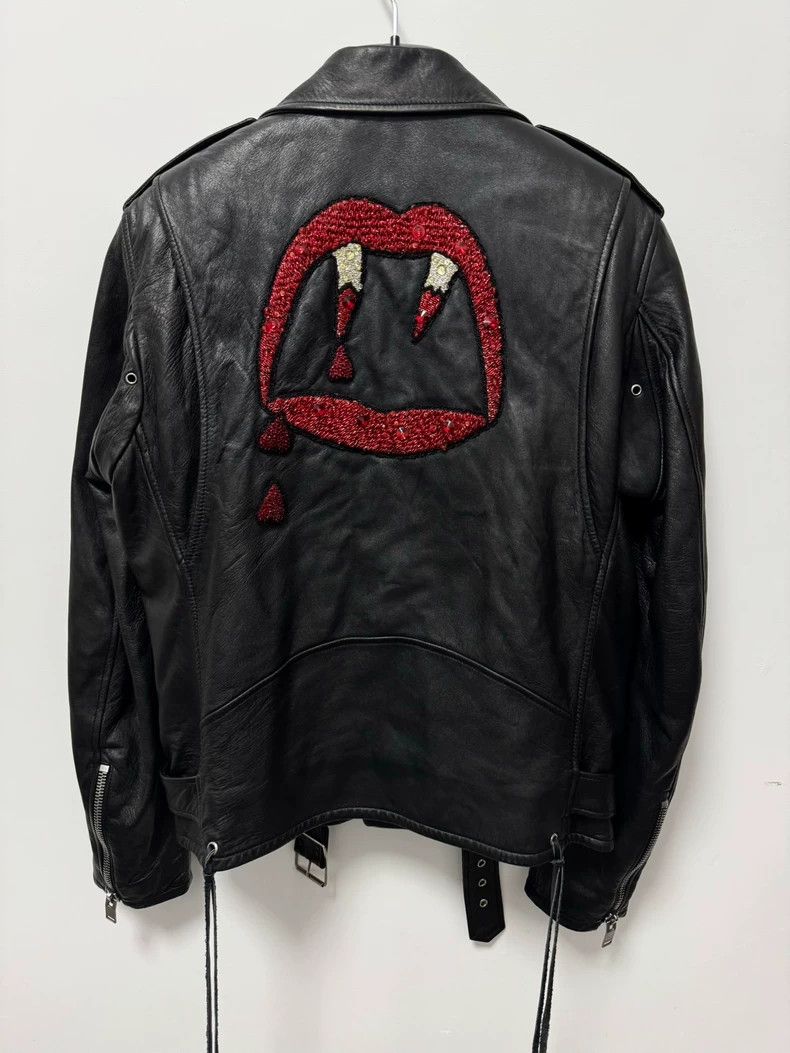 Saint Laurent Paris Saint Laurent Leather Jacket with Embroidery-dmc Size US L / EU 52-54 / 3 - 1 Thumbnail