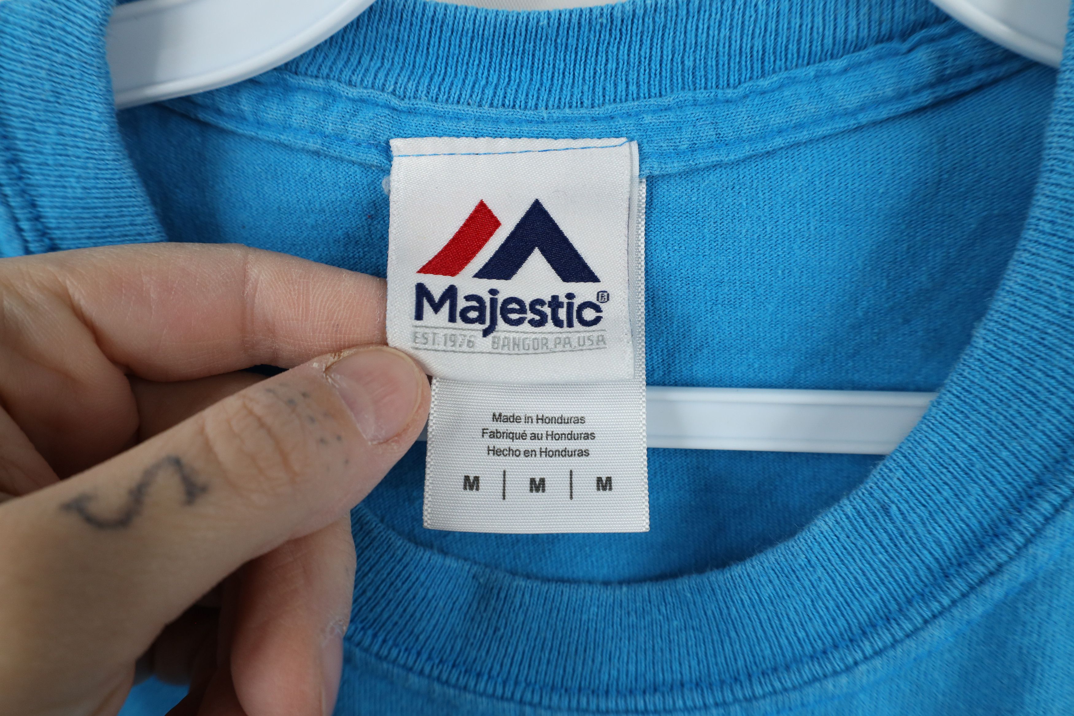 Majestic × Vintage Vintage Majestic Carolina Panthers Long Sleeve T-Shirt Size US M / EU 48-50 / 2 - 9 Thumbnail