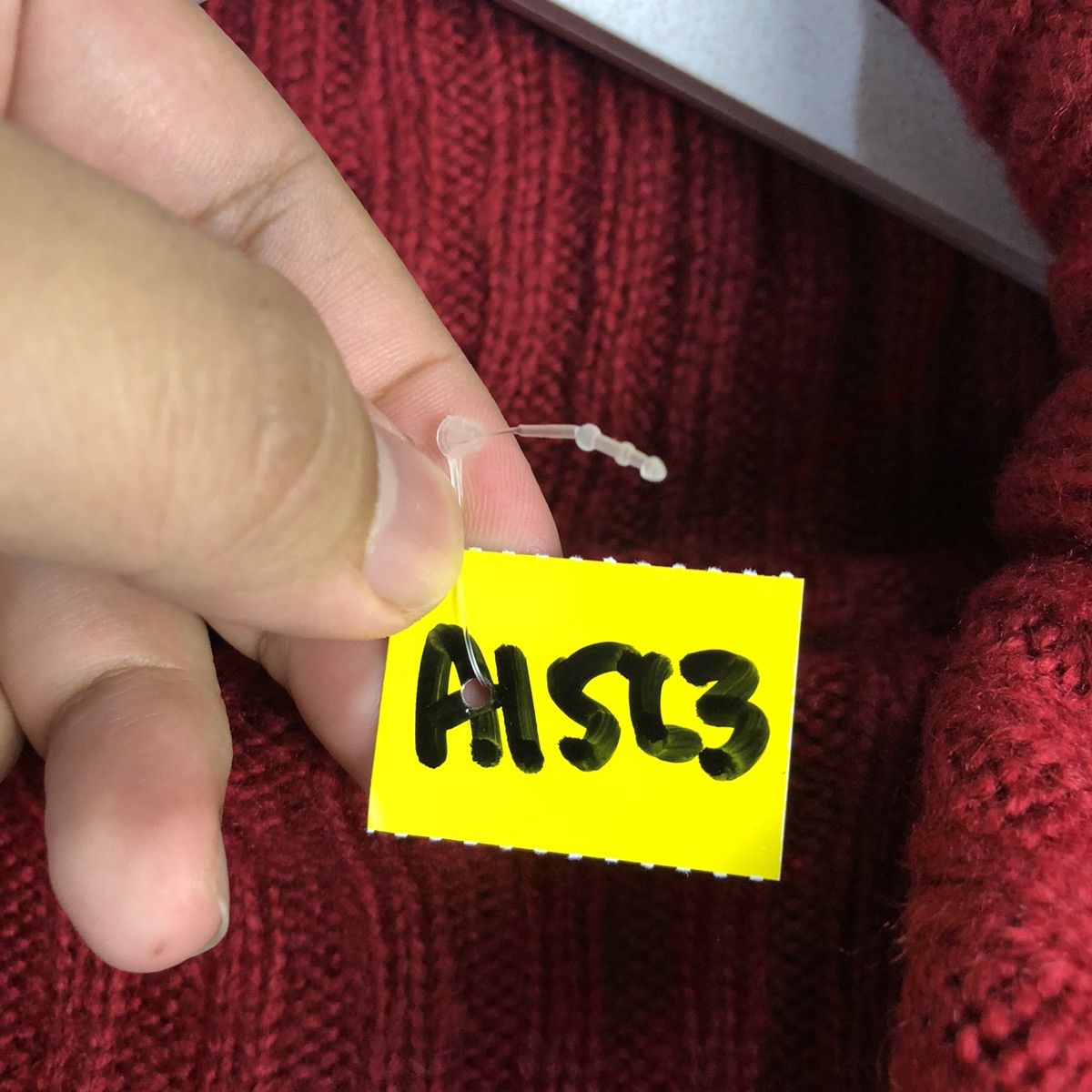 Aran Isles Knitwear × Japanese Brand × Vintage One Way Red Turtle Neck Knitwear crop top #A1563 Size M / US 6-8 / IT 42-44 - 10 Thumbnail