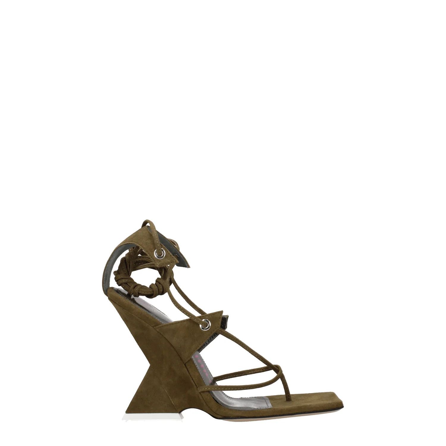 The Attico ob1o1e1224 Suede Flip Flops in Green/Military Green Size US 9.5 / IT 39.5 - 1 Thumbnail