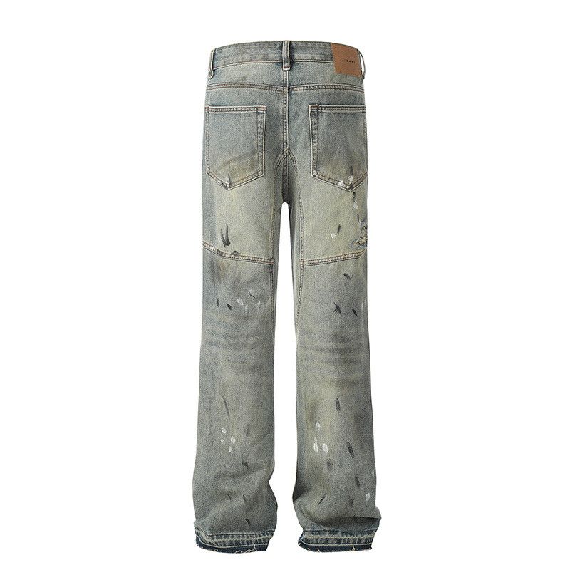 Vintage American retro dirtyfit ripped flared jeans for men Size US 32 / EU 48 - 2 Thumbnail