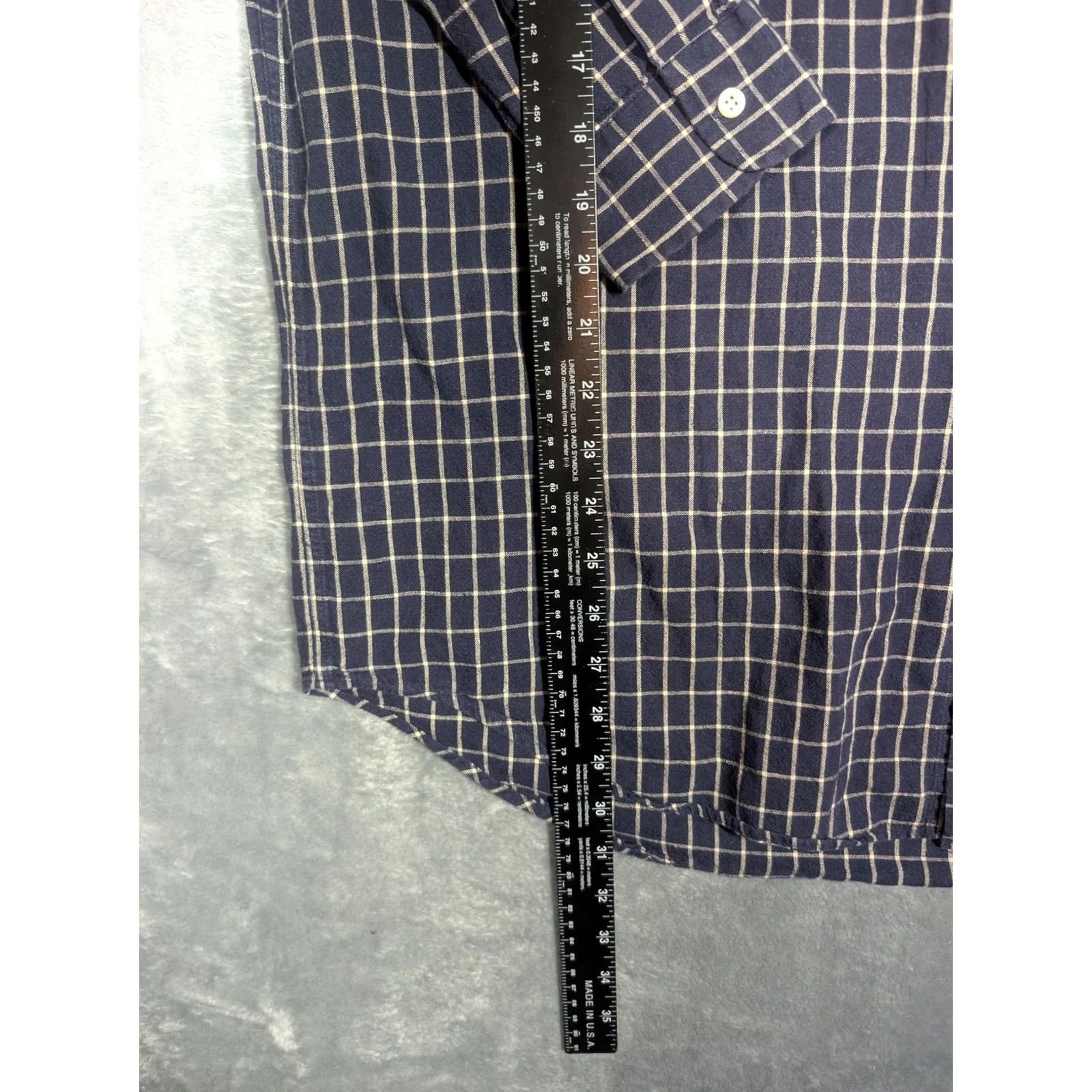 Ralph Lauren Ralph Lauren Blaire Shirt Mens Large Linen Blend Blue Plaid Long Sleeve Button-Up Casual Shirt Women? No. Size US L / EU 52-54 / 3 - 2 Thumbnail