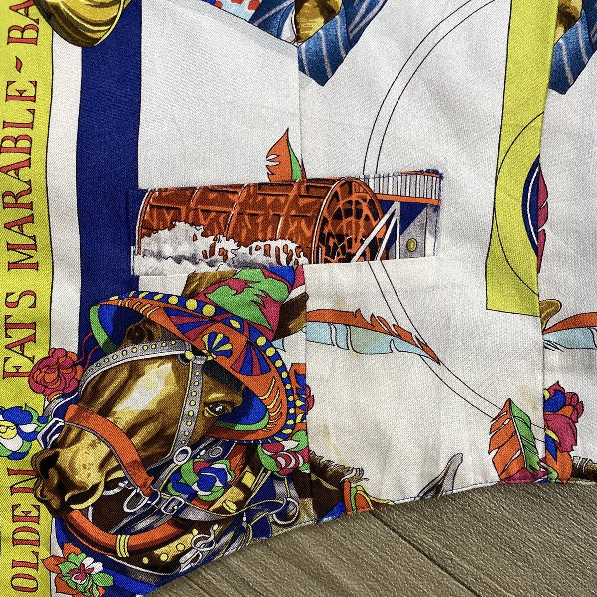 Hermes 1990s Vintage Hermes Paris New Orlens Creole Jazz Silk Vest Size US M / EU 48-50 / 2 - 5 Thumbnail