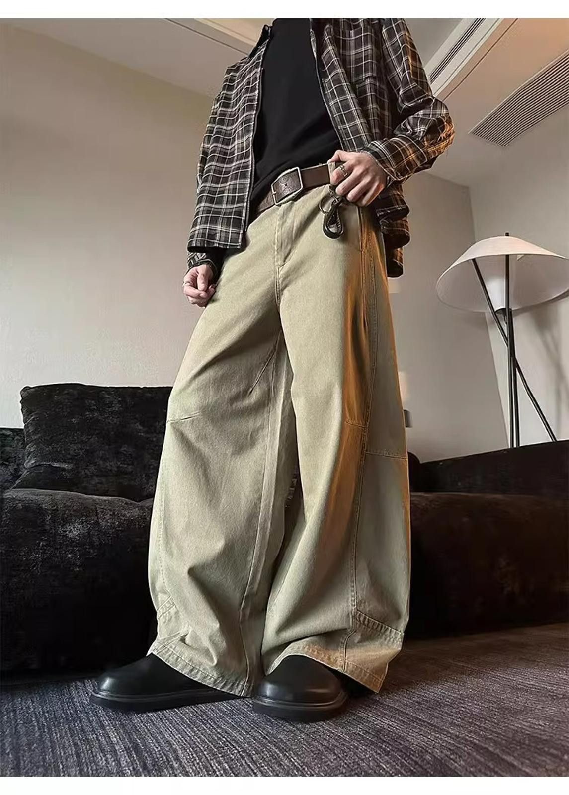 Japanese Brand Baggy Wide-Leg Trousers Size US 32 / EU 48 - 4 Thumbnail
