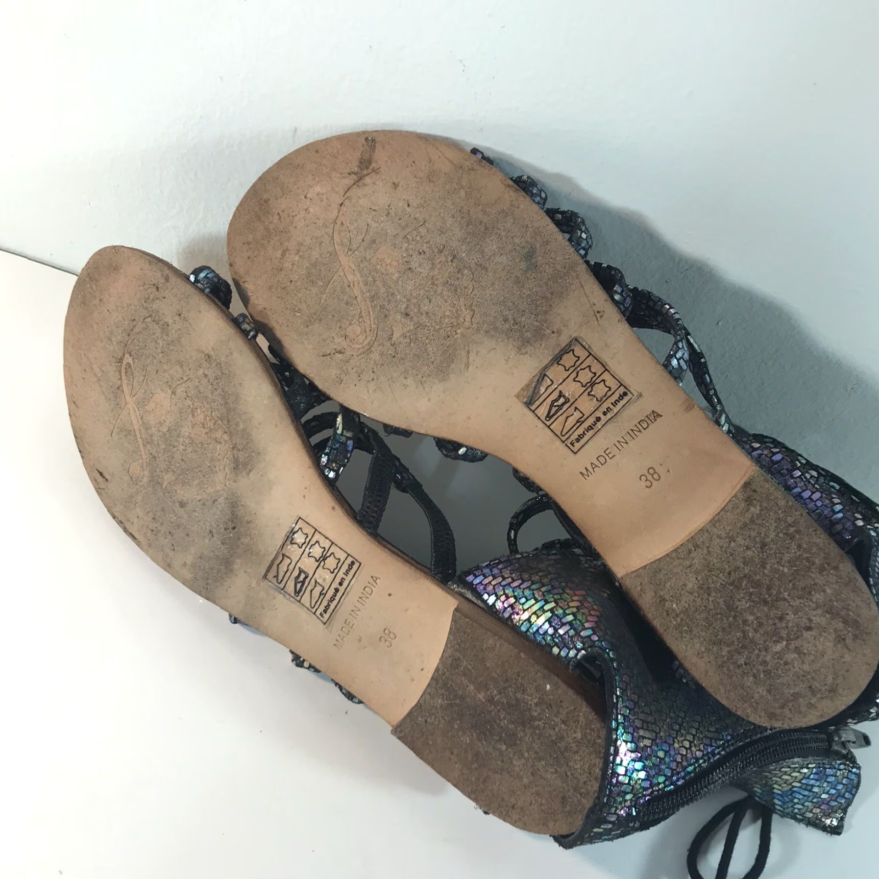 Free People Free People Metallic Multicolor Gladiator Flat Sandals Womens Size 7 Size US 7 / IT 37 - 6 Thumbnail