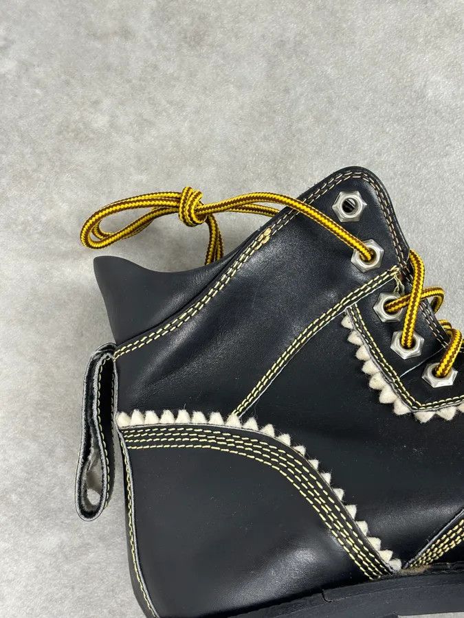 Dsquared2 2000s Dsquared2 Black Leather Contrast Stitch Boots Size US 8 / EU 41 - 10 Thumbnail