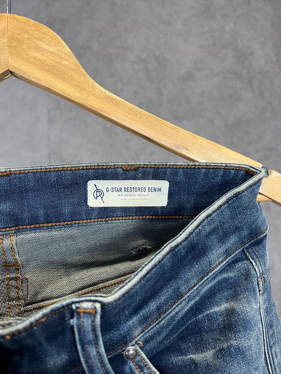 G-Star G Star Raw biker distressed denim jeans Size US 30 / EU 46 - 7 Thumbnail