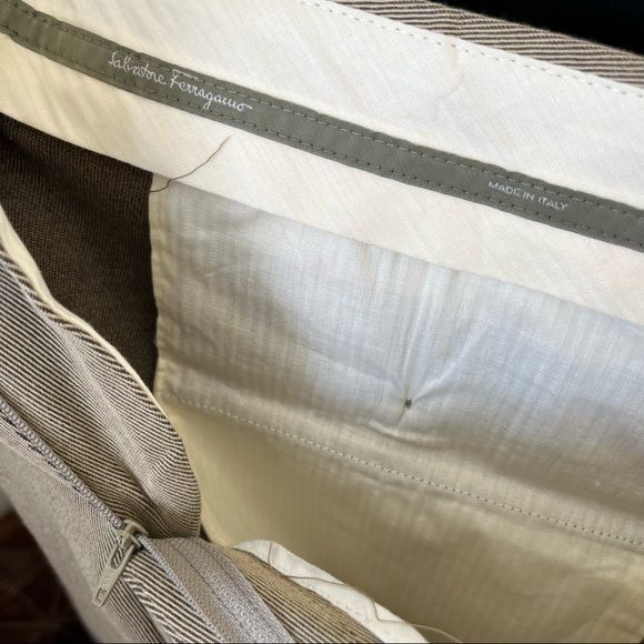 Salvatore Ferragamo Salvatore Ferragamo Pleated Side Tab Creased Trousers Size US 44 / EU 60 - 9 Thumbnail