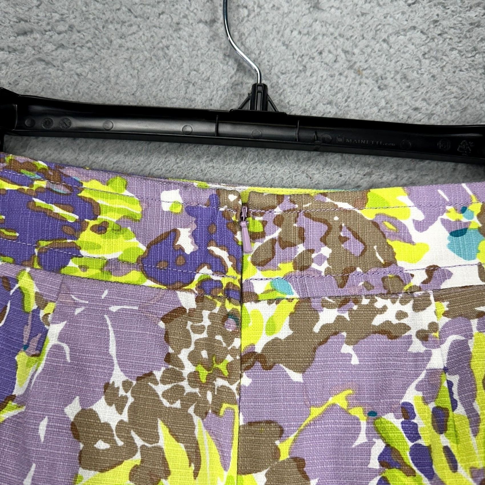 Talbots Talbots Mini Skirt Womens 2 Lavender Yellow Floral Pencil Cotton Skirt Short Purple Mens Womens Girls Boys Size 26" / US 2 / IT 38 - 6 Thumbnail