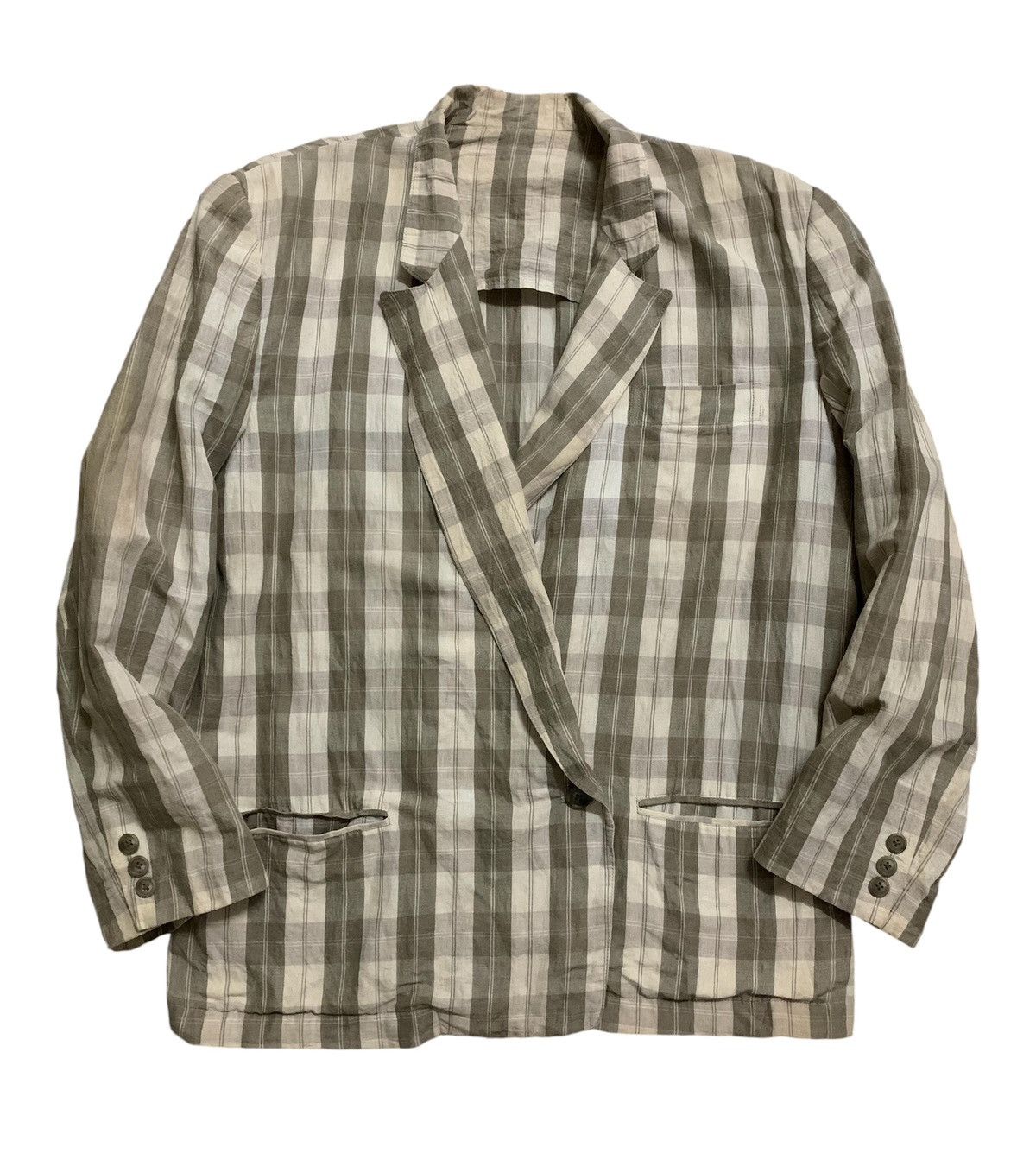 Yohji Yamamoto 💥Vintage Yohji Yamamoto LQ Blazer Jacket Size US L / EU 52-54 / 3 - 1 Thumbnail