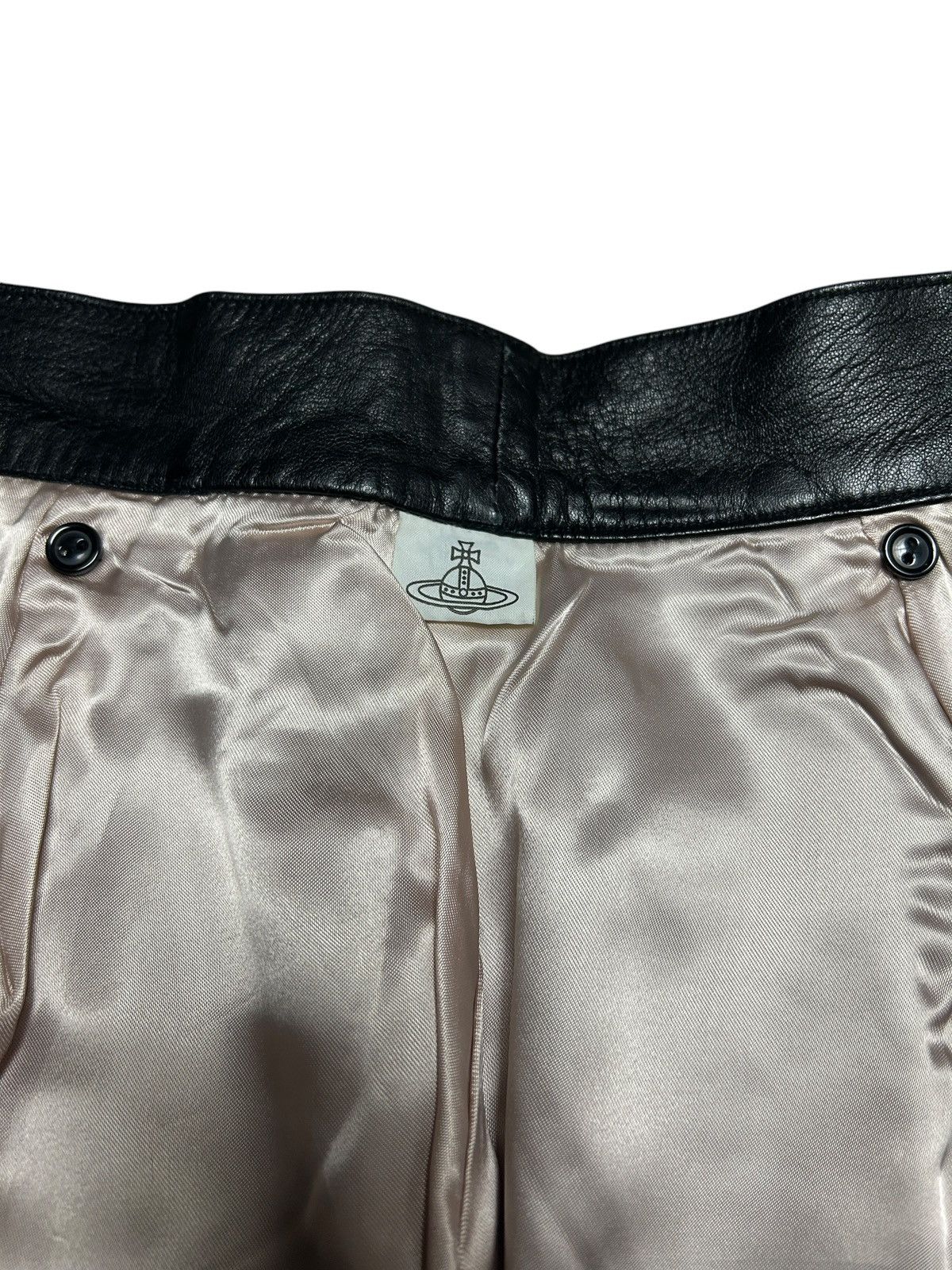 Vivienne Westwood 90s Sailor Leather Trousers Size 28" / US 6 / IT 42 - 8 Thumbnail