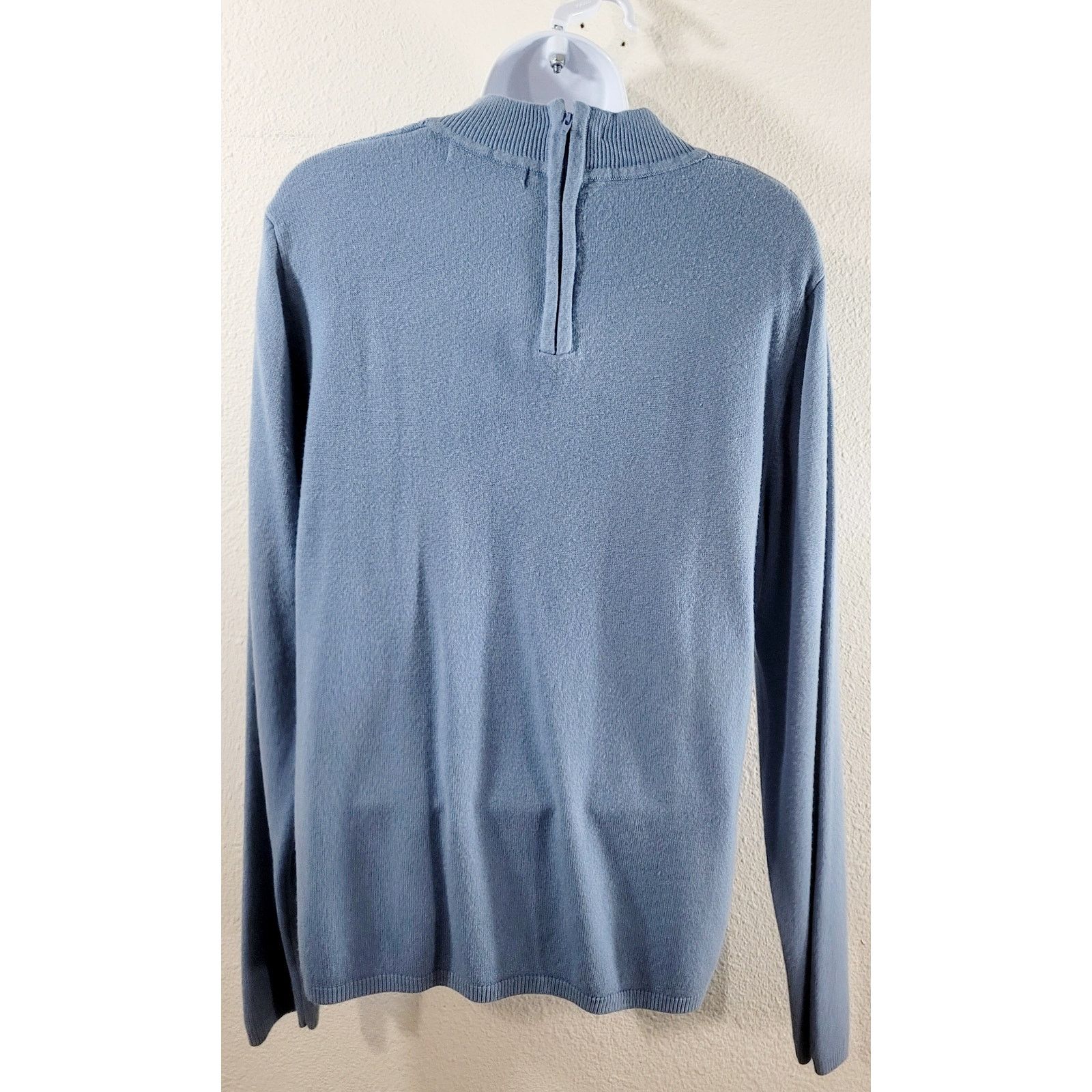 Other Draper's & Damon's Blue Cable Knit Mock Neck Sweater Top L Size L / US 10 / IT 46 - 3 Thumbnail