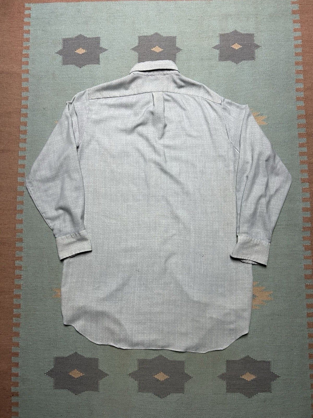 Vintage VTG 70s button shirt striped abstract dagger collar XL tall Size US XL / EU 56 / 4 - 8 Thumbnail