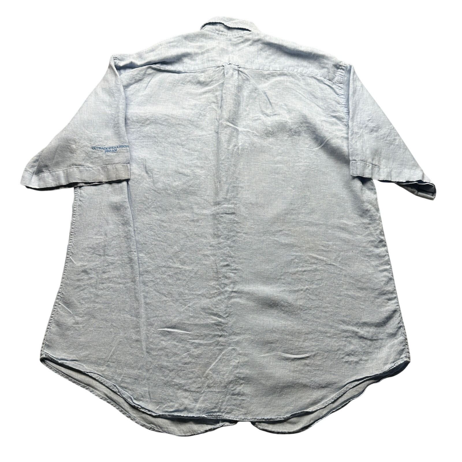Peter Millar Peter Millar Linen Short Sleeve Blue Button Shirt Mens Large Size US L / EU 52-54 / 3 - 2 Thumbnail