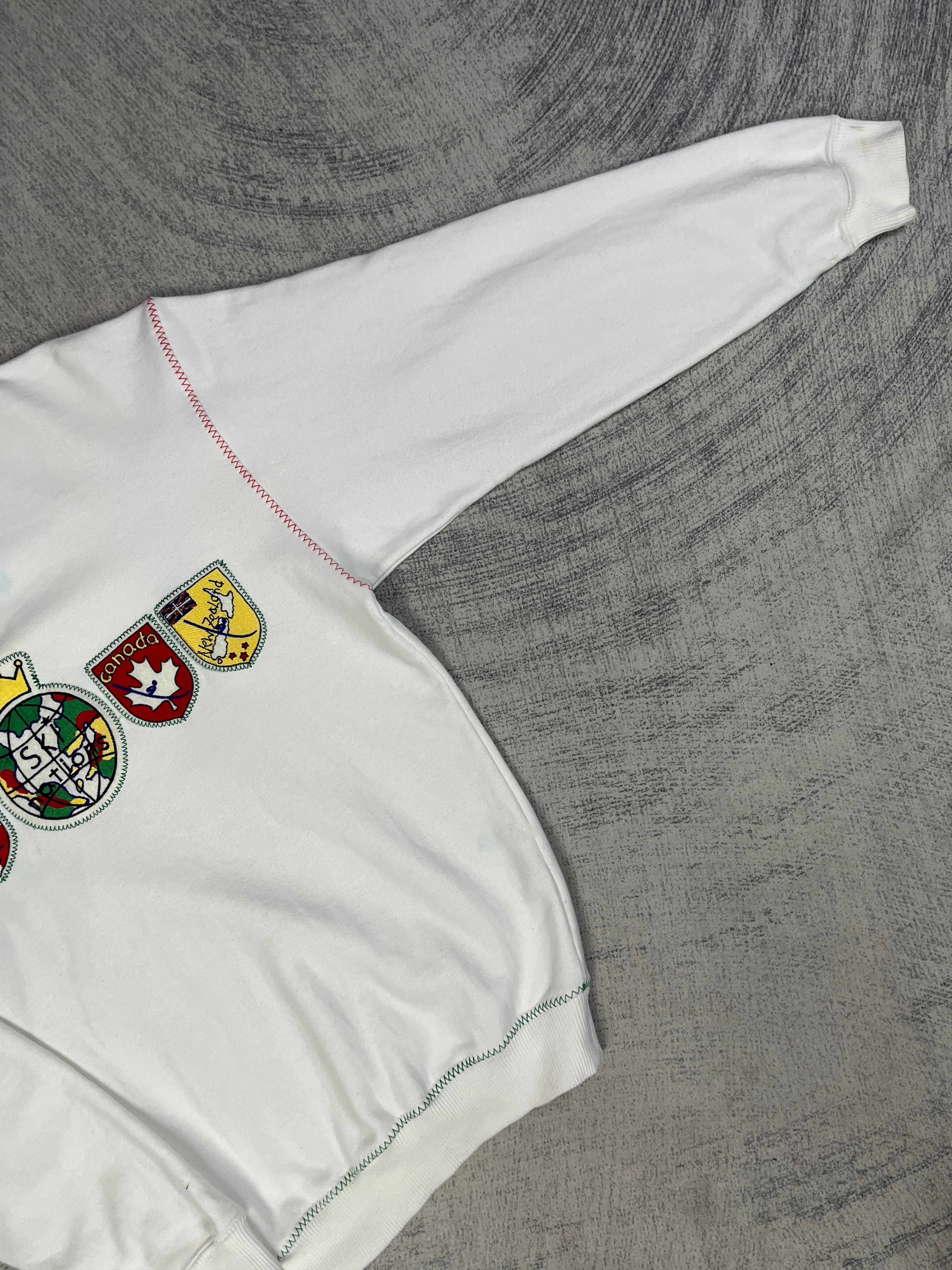 Jean Charles De Castelbajac Descentiments Dhiver Ski Nations Embroidery Flags Sweatshirt Size US M / EU 48-50 / 2 - 6 Thumbnail