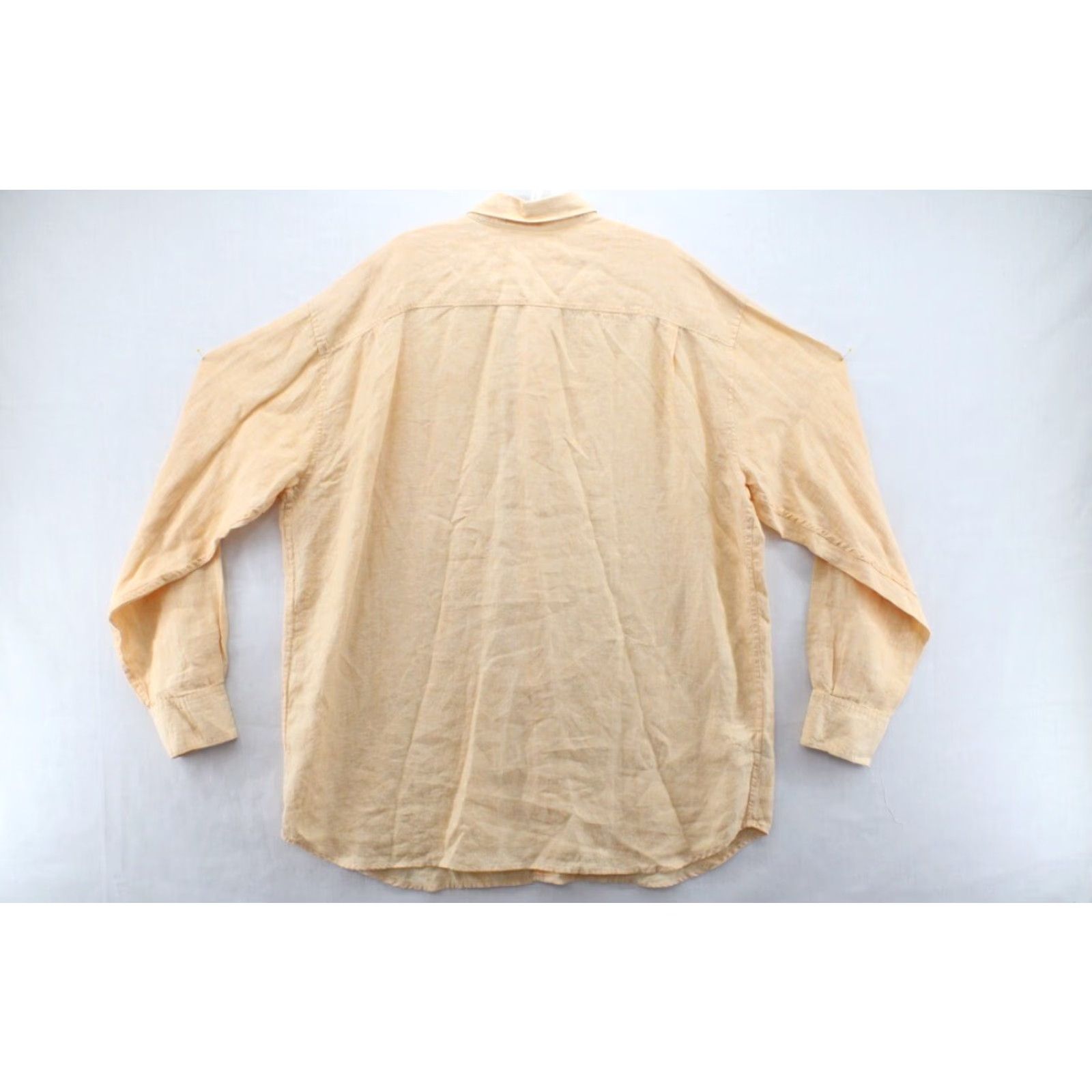 Tommy Bahama VINTAGE Tommy Bahama Linen Shirt Men's XXL Orange Long Sleeve Summer Beach Comfort Relax Size US XXL / EU 58 / 5 - 2 Thumbnail