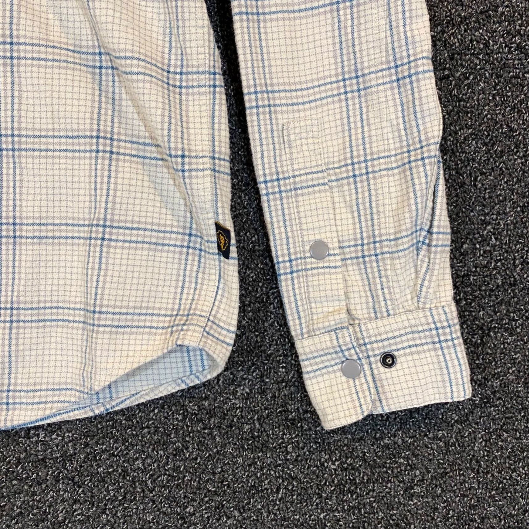 Howler Brothers Howler Brothers Shirt Mens S Gray Blue Plaid Snap Flannel Button Up Long Sleeve Size US S / EU 44-46 / 1 - 4 Thumbnail