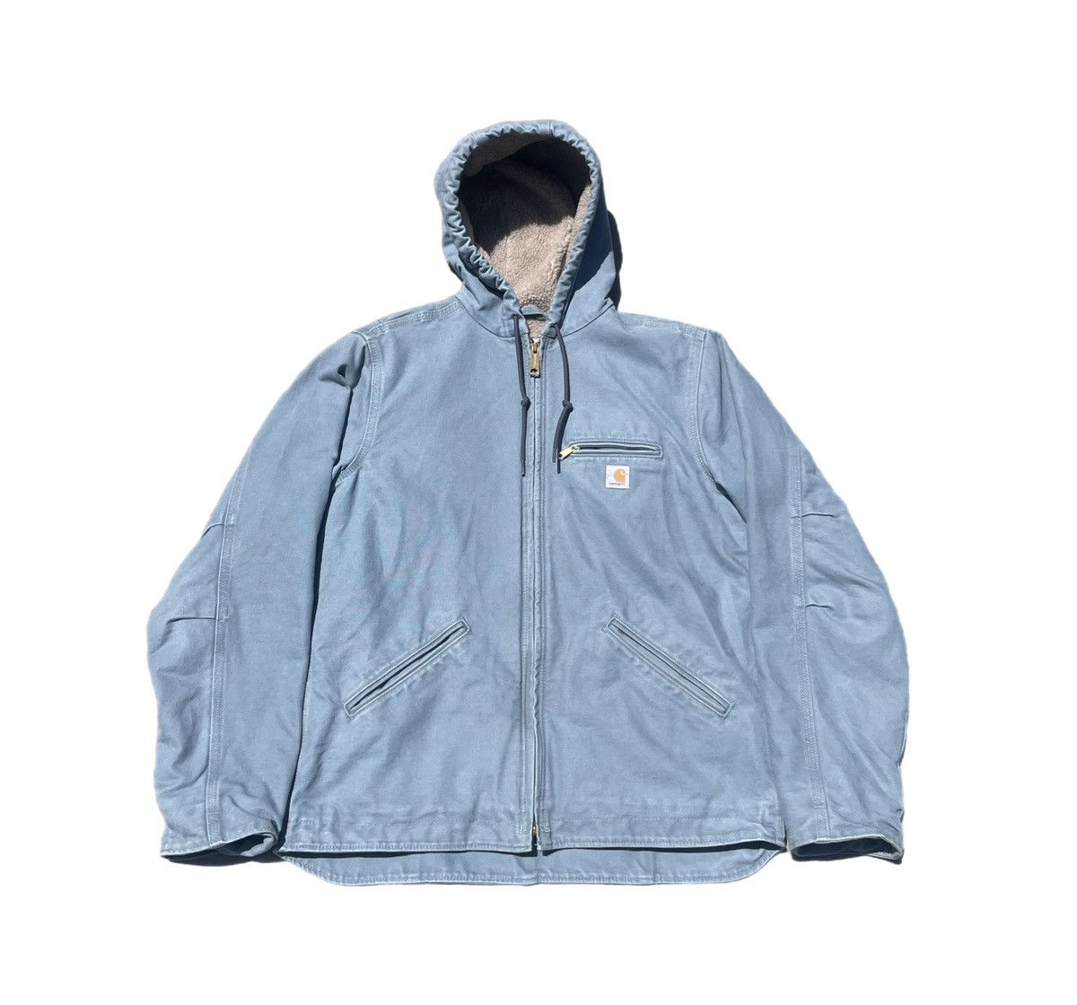 image of Carhartt Armstrong Hooded Jacket in Blue Grey, Men's (Size Small)