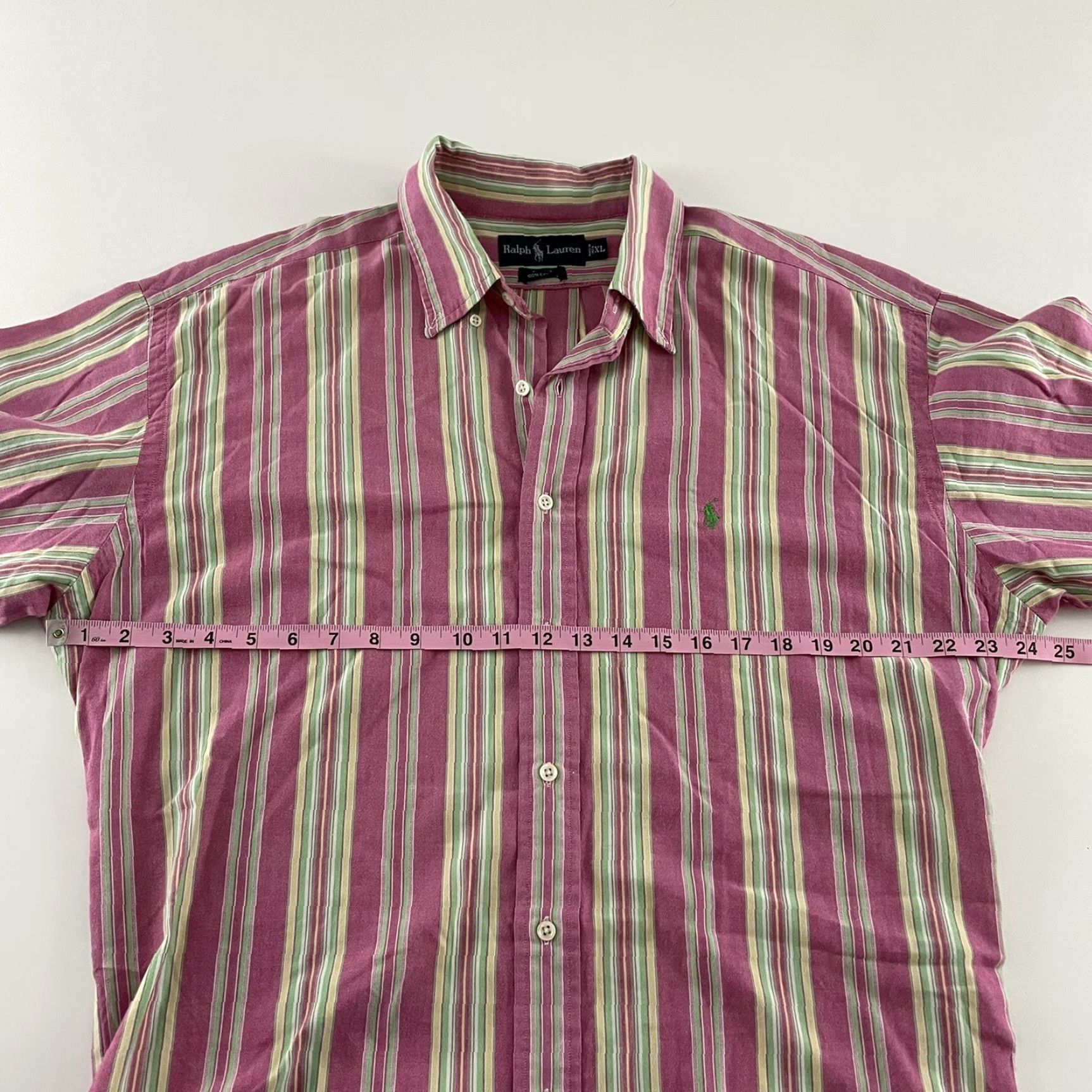 Polo Ralph Lauren VTG Polo Ralph Lauren Blake Striped Long Sleeve Button-Up Shirt Men's XL Pink Size US XL / EU 56 / 4 - 4 Thumbnail