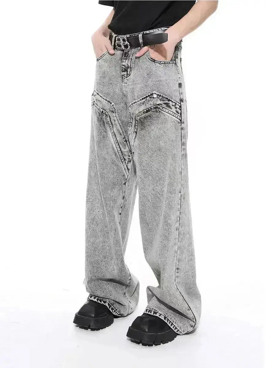 Japanese Brand Vintage wash baggy micro flare jeans Size US 32 / EU 48 - 4 Thumbnail