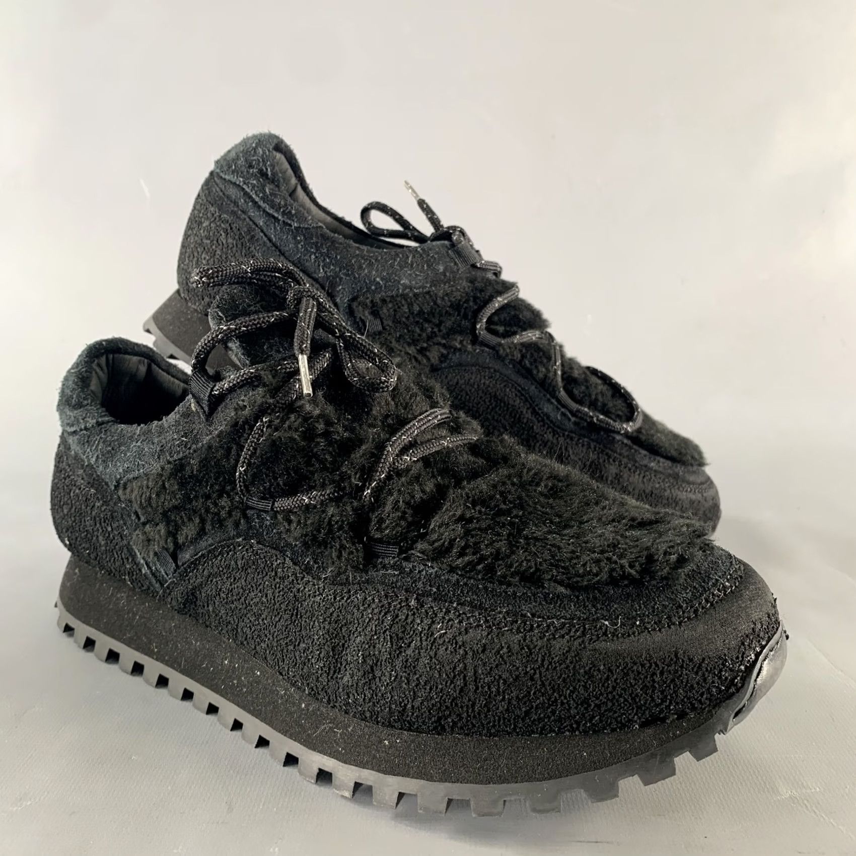 Tarvas TARVAS Platform Sneakers Size 11 Black Textured Suede Size US 11 / EU 44 - 2 Thumbnail