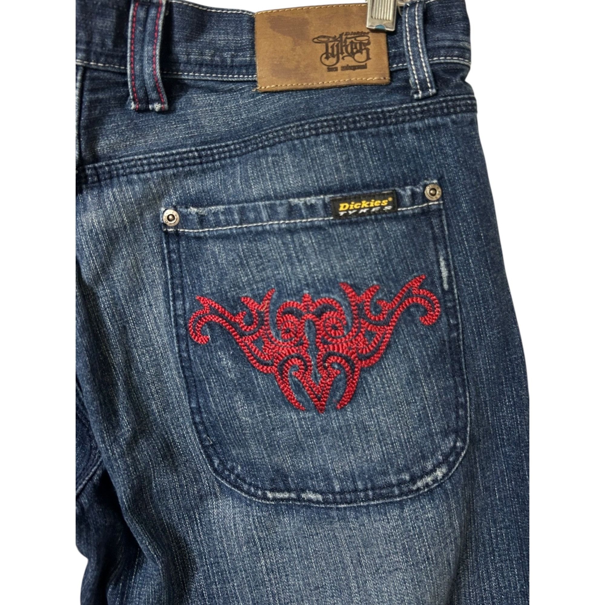 Dickies Vintage Y2K Dickies Tykes Denim Button Fly Jeans Red Stitch Size US 36 / EU 52 - 6 Thumbnail