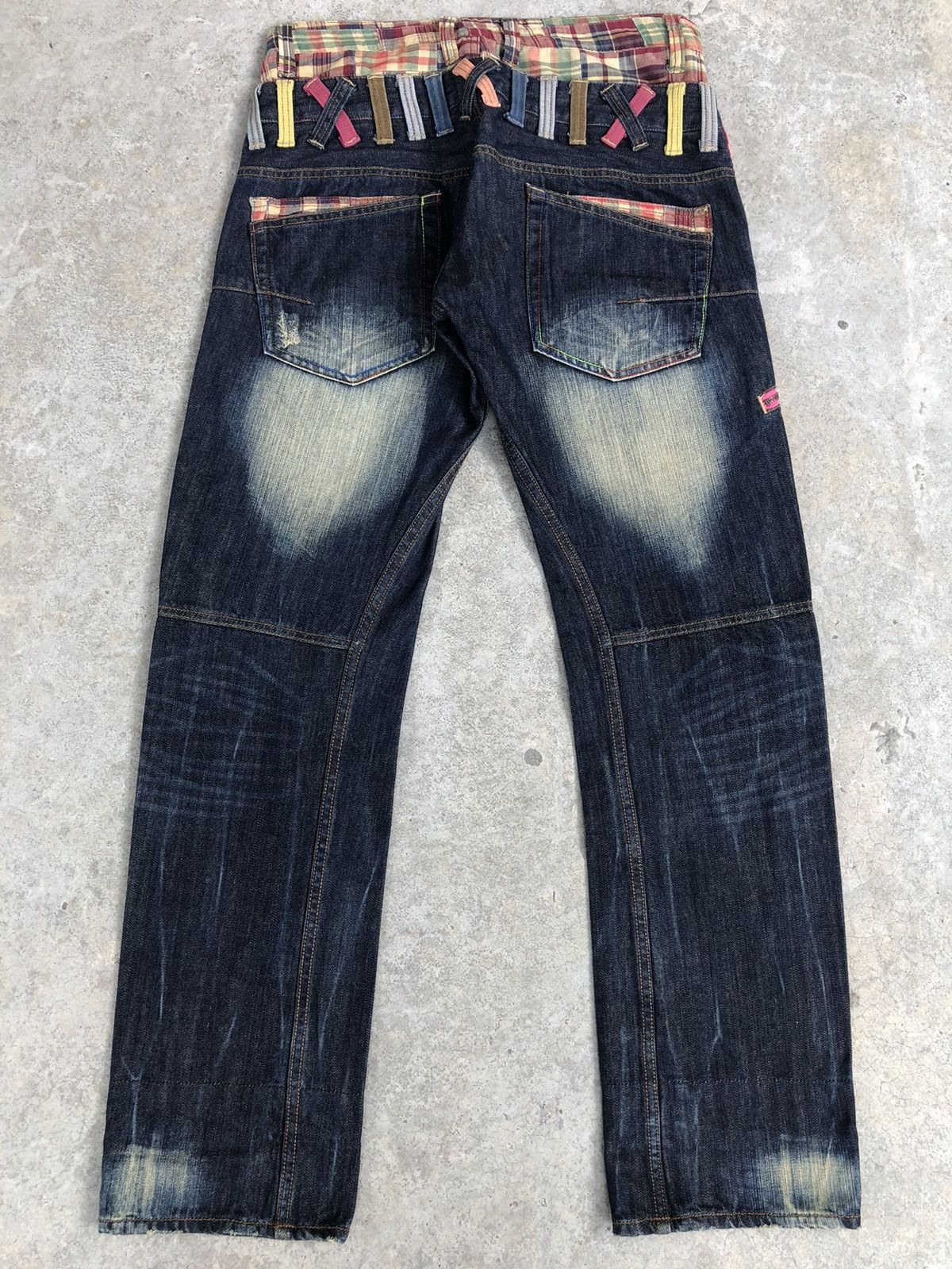 Japanese Brand Japanese Dominate Handcrafted Double Waist Distressed Jeans Size US 32 / EU 48 - 2 Thumbnail