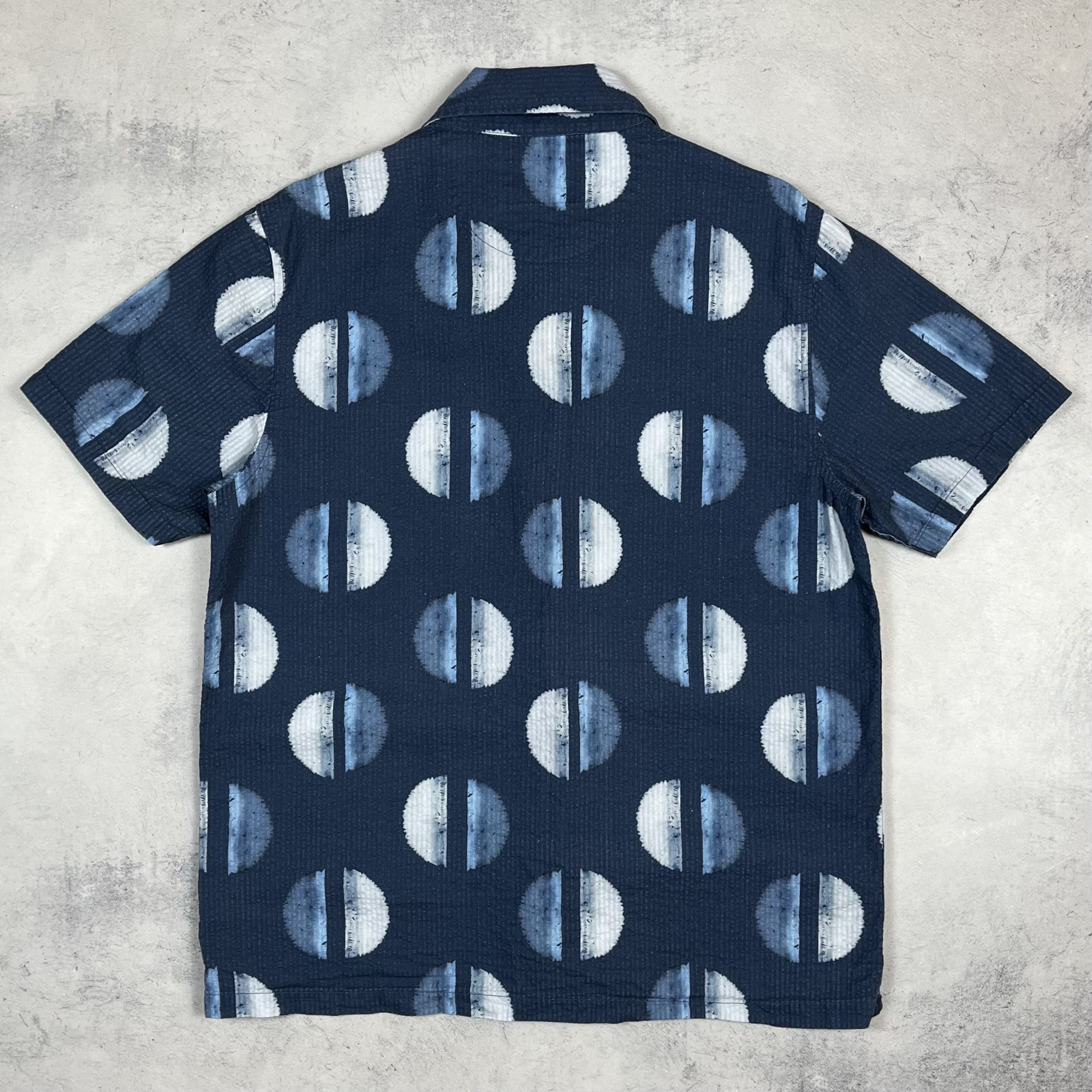 Folk Folk Geometric Pattern Button Up Short Sleeve Shirt Size US M / EU 48-50 / 2 - 11 Thumbnail