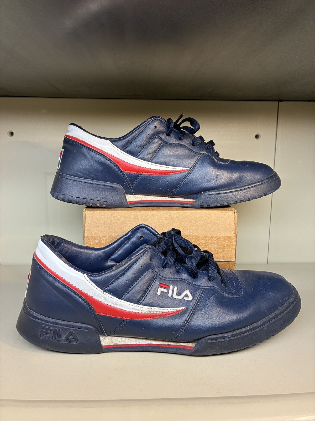 Fila Fila Original Fitness Shoes Mens Sz 13 White Blue Red Low Size US 13 / EU 46 - 1 Thumbnail