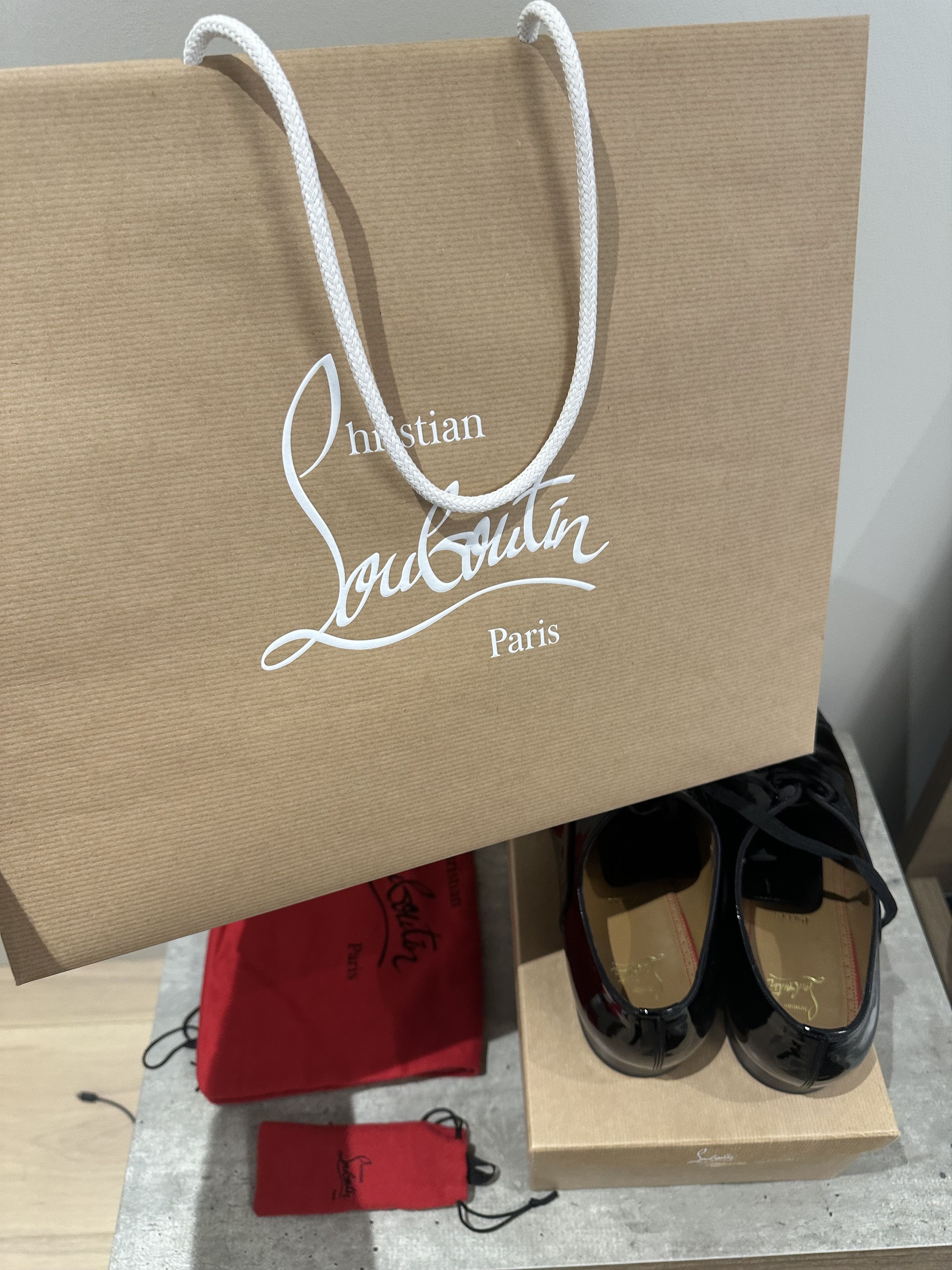 Christian Louboutin Christian Louboutin Greggo Flat Patent Leather Black Size US 13 / EU 46 - 9 Thumbnail
