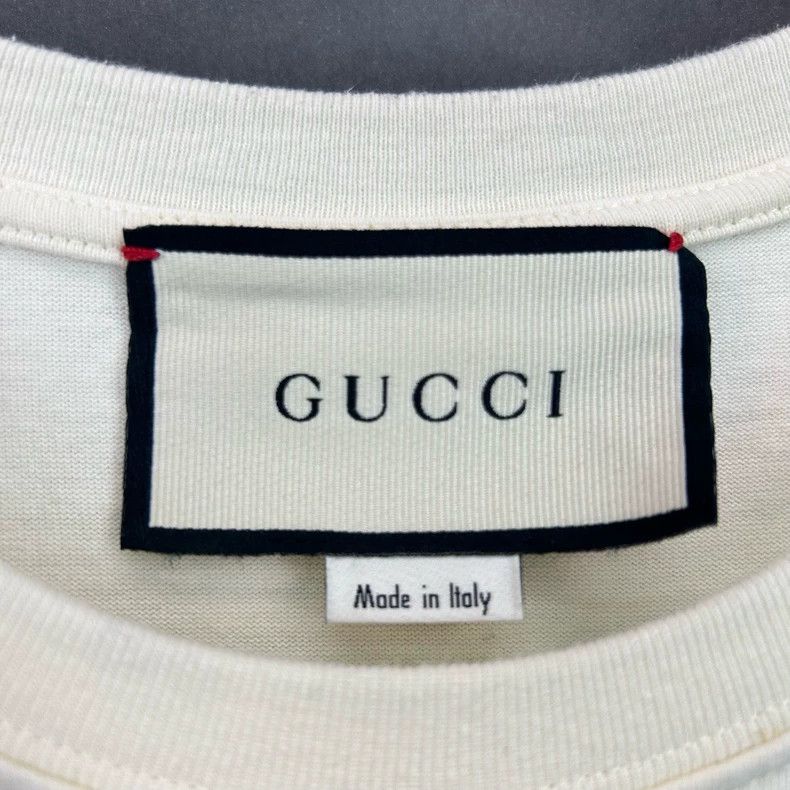 Gucci GucciLogo racket embroidery beige short-sleeved T-shirt 250 Size US M / EU 48-50 / 2 - 3 Thumbnail