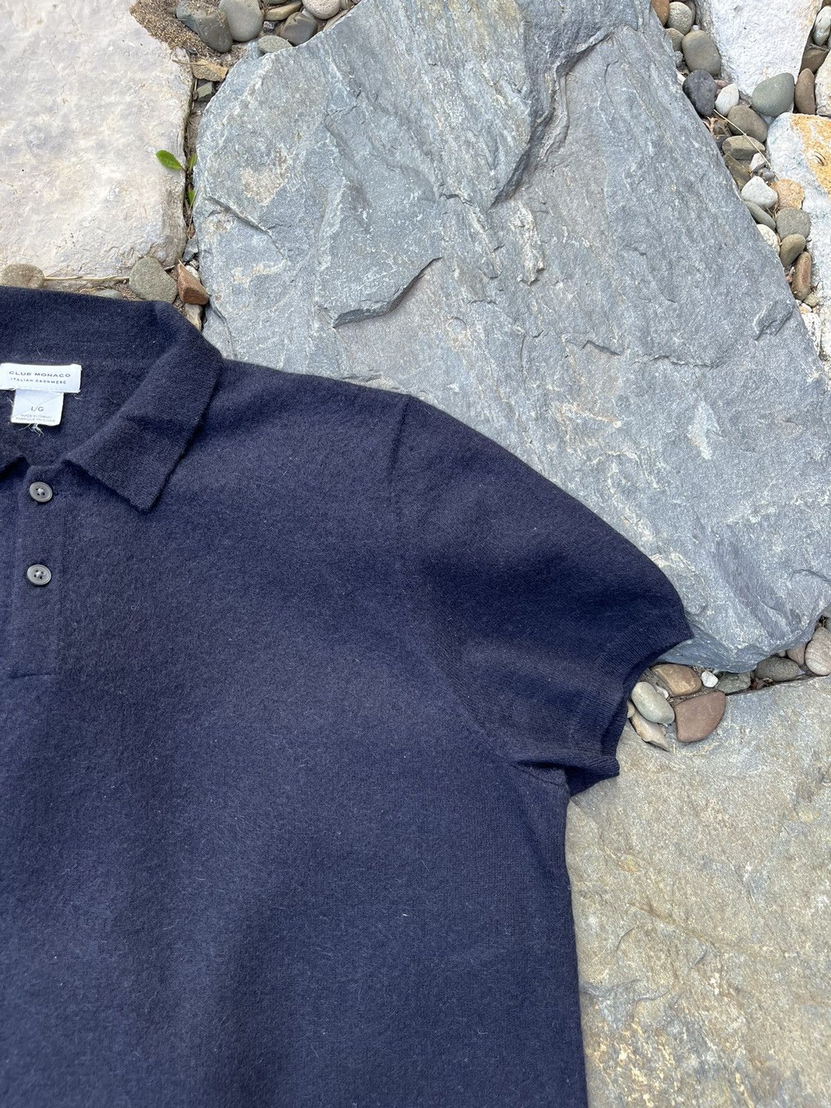 Club Monaco Club Monaco 100% Italian cashmere knit polo tee sweater Size US M / EU 48-50 / 2 - 9 Thumbnail