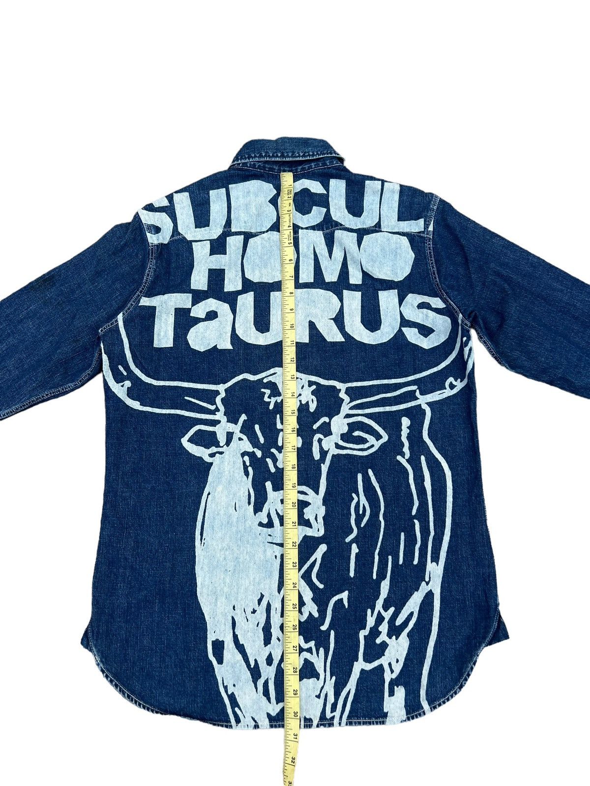 Paul Smith × Vintage Vintage Paul Smith Red Ear Subcul Homo Taurus Denim Shirt Size US L / EU 52-54 / 3 - 5 Thumbnail