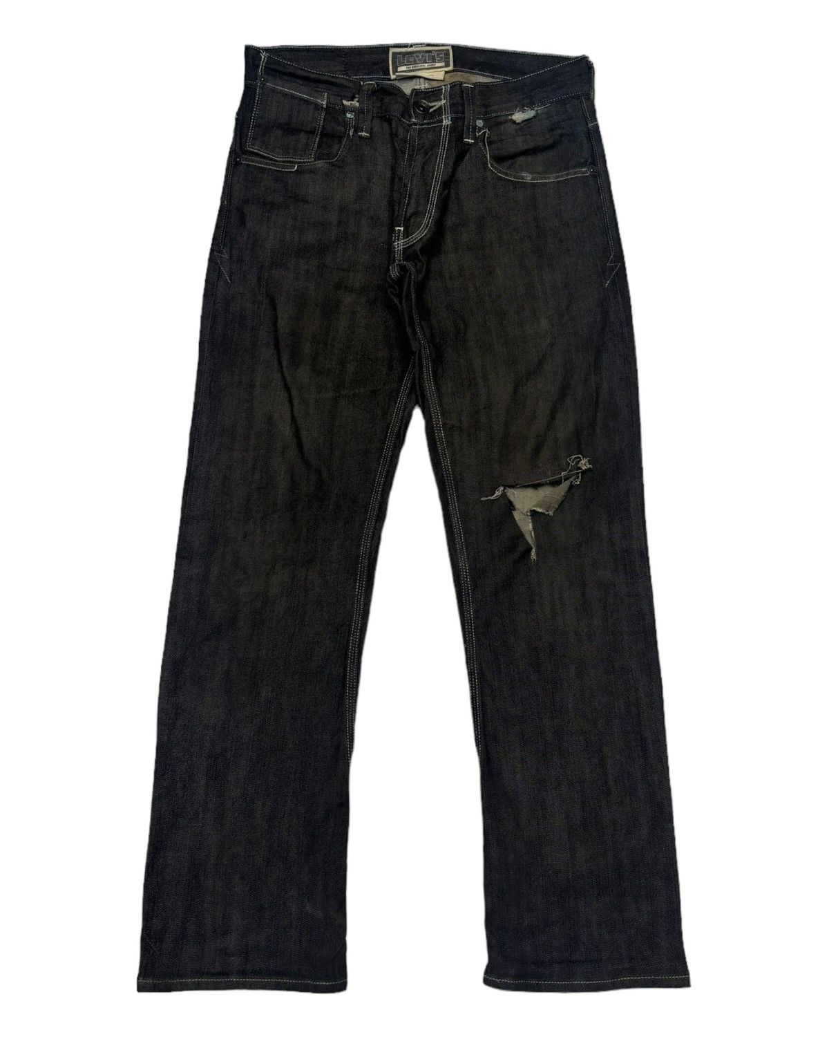 Levi's LEVIS VINTAGE CLASSIC BLACK DISTRESSED DENIM JEANS Size US 30 / EU 46 - 7 Thumbnail