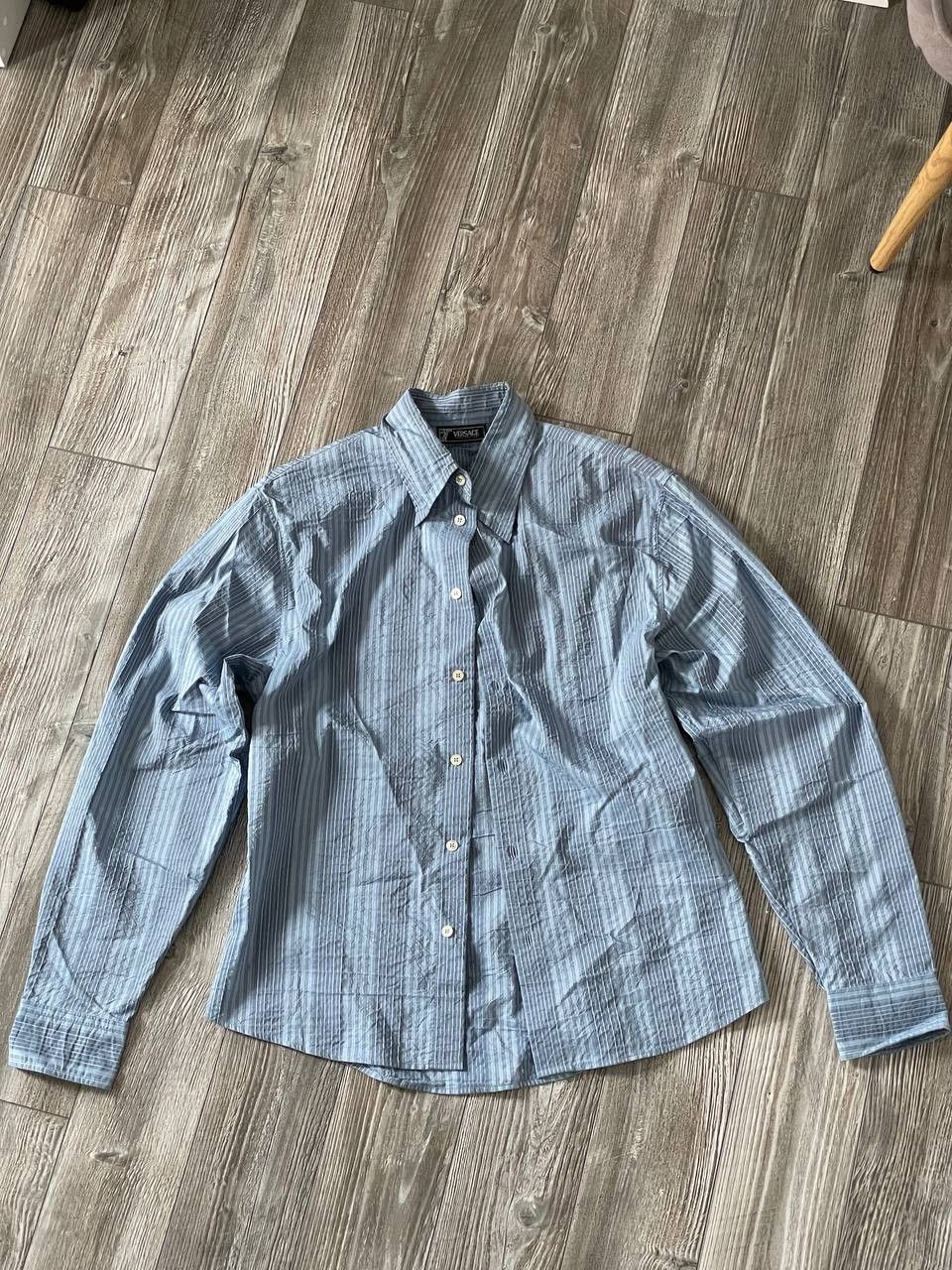 Versace × Versace Jeans Couture × Vintage Rare vintage stripe embroidered logo Versace shirt Size US M / EU 48-50 / 2 - 1 Thumbnail