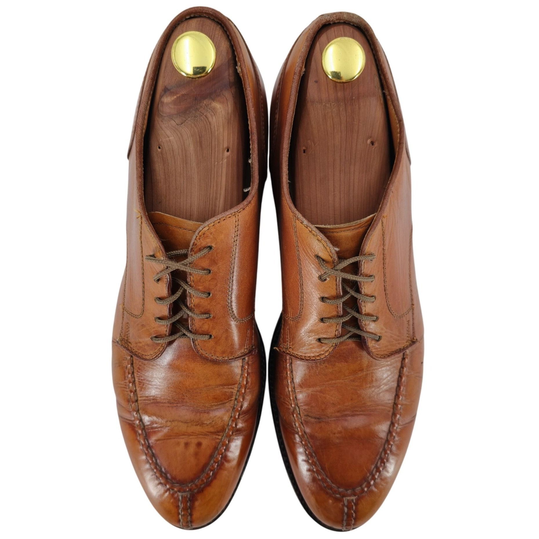 Alden Alden 962 Norwegian Front Blucher Burnished Tan Calf Leather Size US 11 / EU 44 - 11 Thumbnail