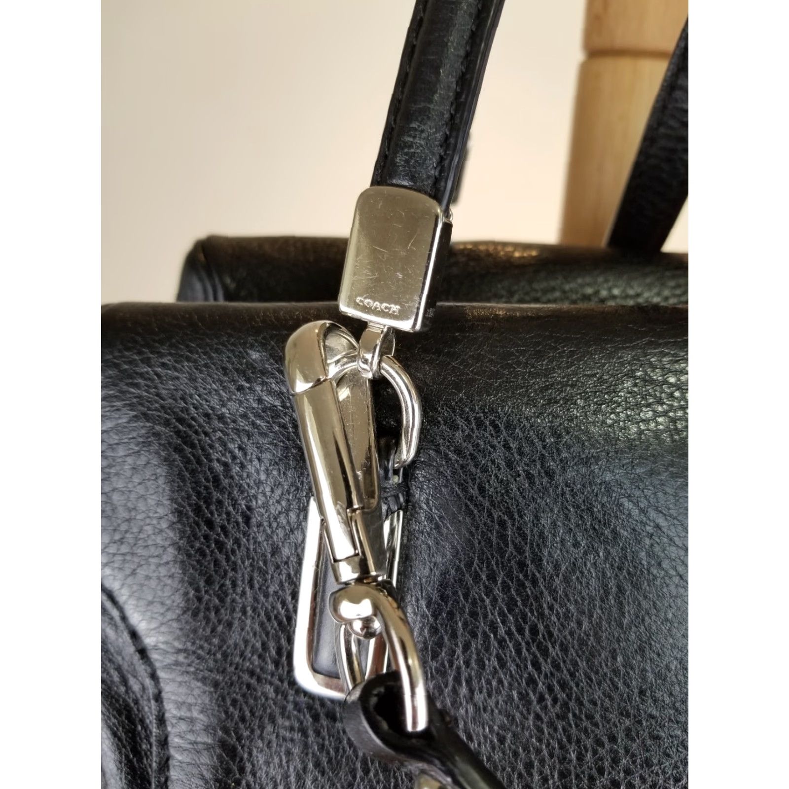 Coach VINTAGE COACH BLACK LEATHER SHOULDER HAND BAG CROSS BAG SZ 10'X8'X3' 25163 Size ONE SIZE - 3 Thumbnail