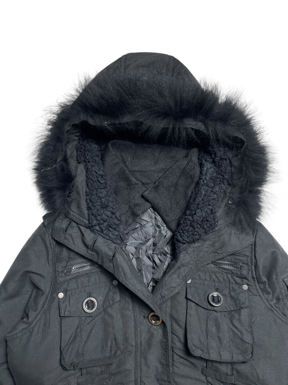 BUFFALO BOBS 2000’s Seduire - Vkei Style Fur Parka Jacket Size US M / EU 48-50 / 2 - 6 Thumbnail