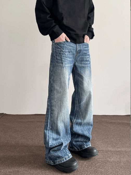 Japanese Brand × Jean High street lightning blue flared cleanfit jeans Size US 34 / EU 50 - 1 Thumbnail