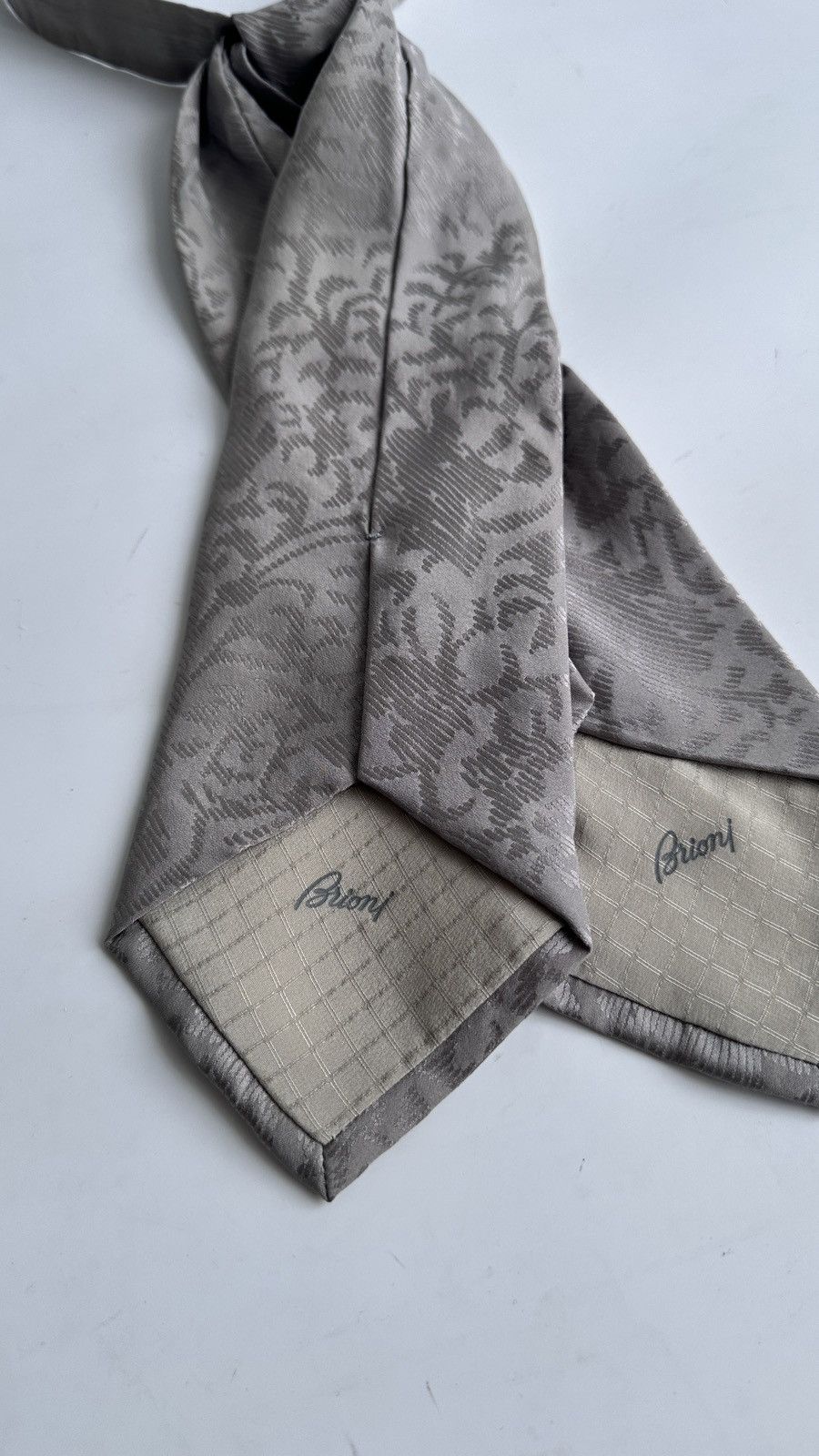 Brioni Brioni Roma Silk Ascot Tie Cravat Vintage Floral Jacquard Size ONE SIZE - 11 Thumbnail