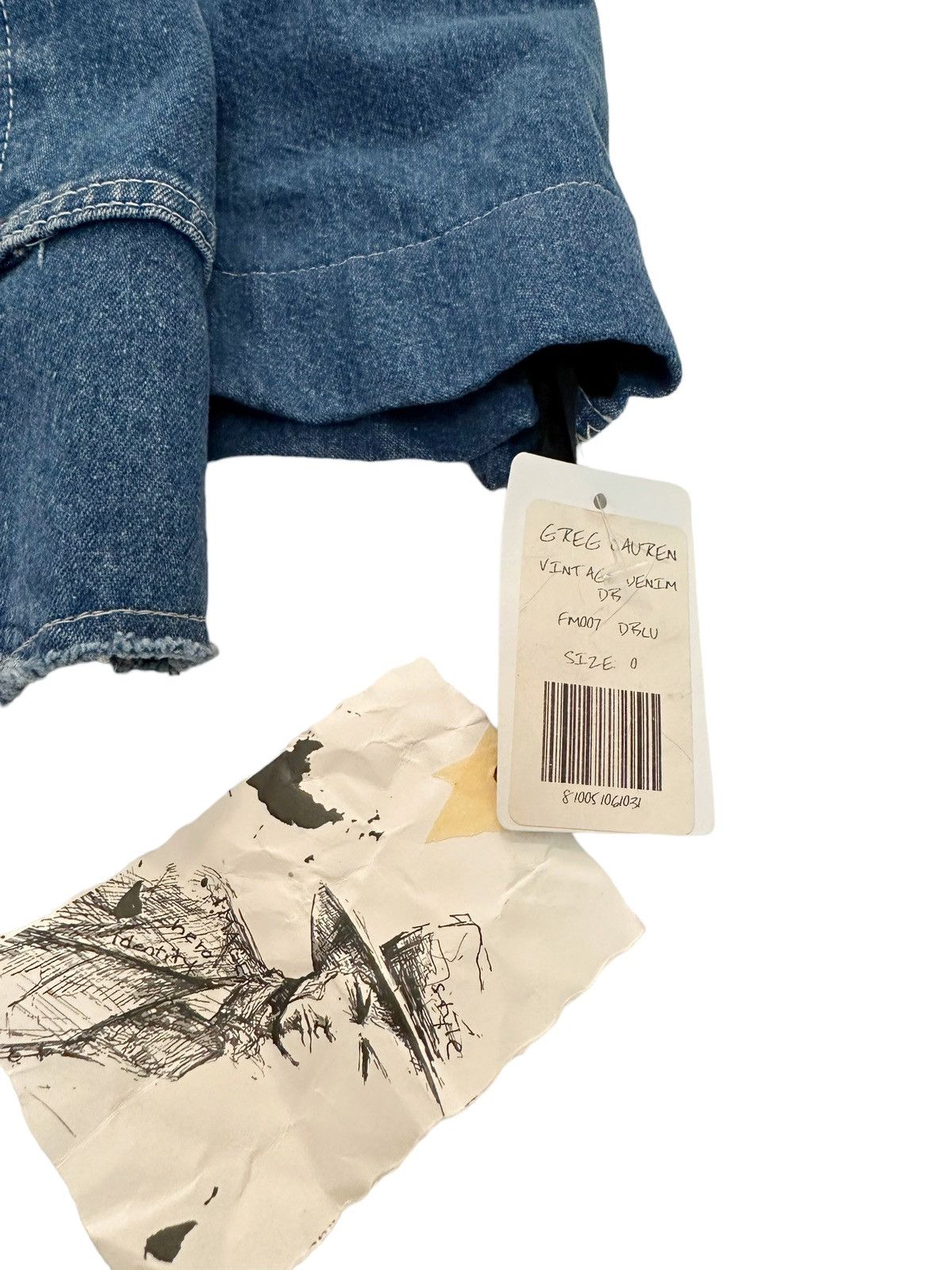 Greg Lauren Sz0 Vintage Denim DB Double Breasted Blazer Coat Size 48R - 7 Thumbnail