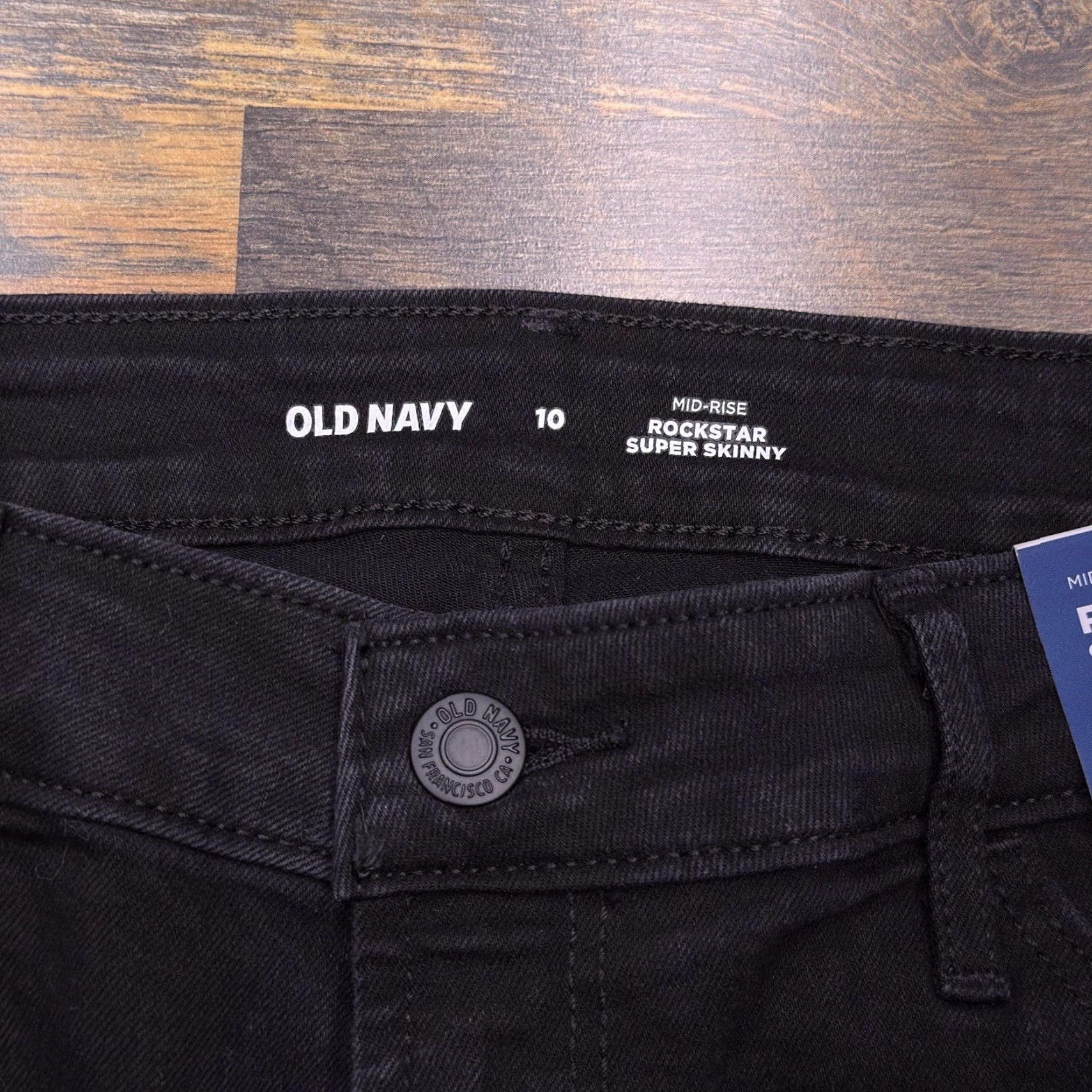 Old Navy Old Navy Jeans Women 10 Ankle Slim High Rise Dark Black Denim Stretch 5-Pocket City Modern Logo Vintage: No Ladies, Regular Size Xl? Size 32" / US 10 / IT 46 - 2 Thumbnail
