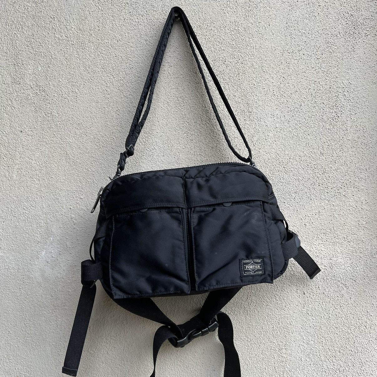image of Head Porter x Porter Tanker Two Ways Cross Body/shoulder Bag in Black, Men's
