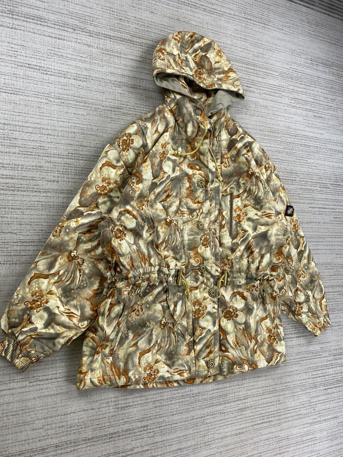Vintage × Yamaha Vintage 90s Yamaha Full Printed Ski Zipper Hodie Jacket Size L / US 10 / IT 46 - 3 Thumbnail